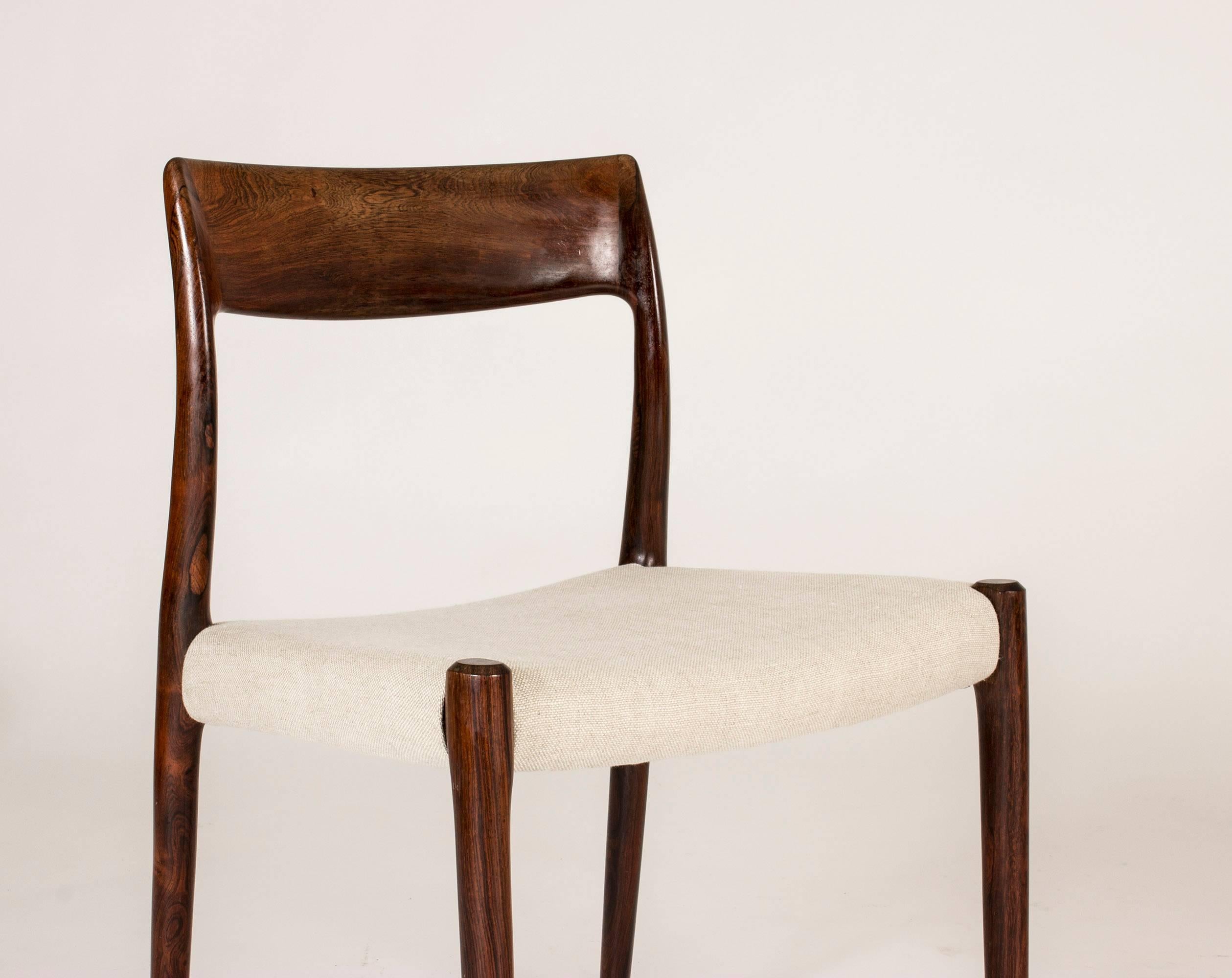 Mid-20th Century Set of Four Rosewood Dining Chairs by Niels O. Møller