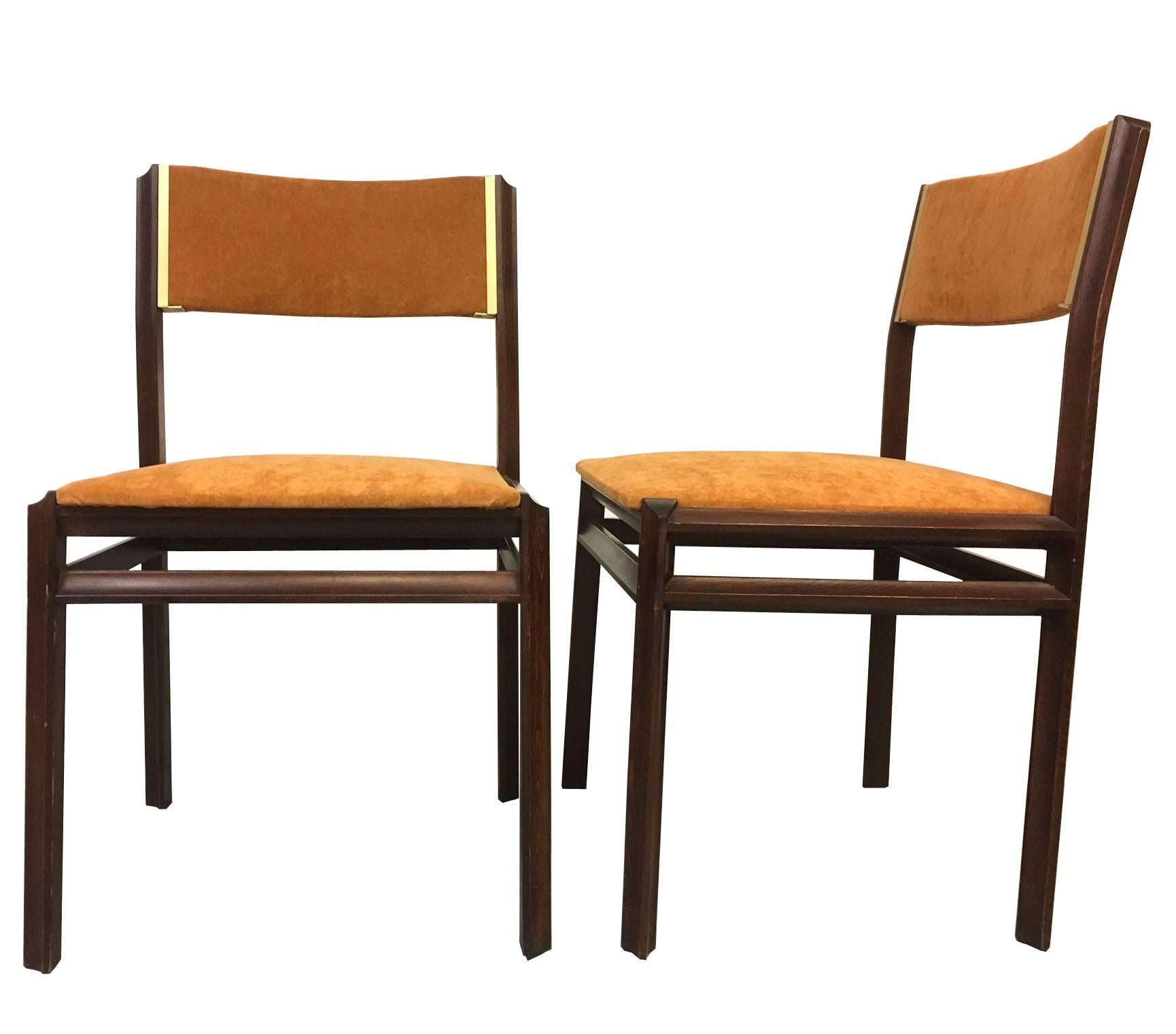 Set of Four Dining Chairs, Domino by Stildomus, Italy, 1960s In Good Condition In Naples, IT