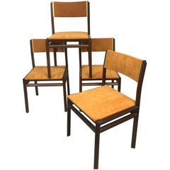 Set of Four Dining Chairs, Domino by Stildomus, Italy, 1960s