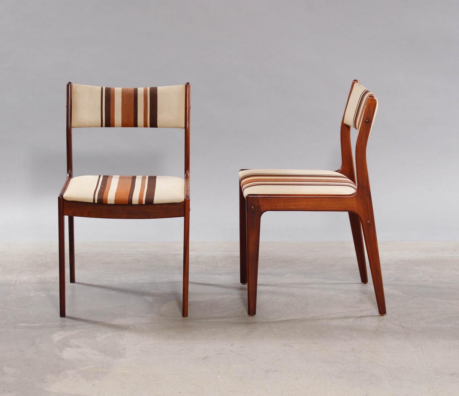 Danish Set of Four Rosewood Dining Chairs