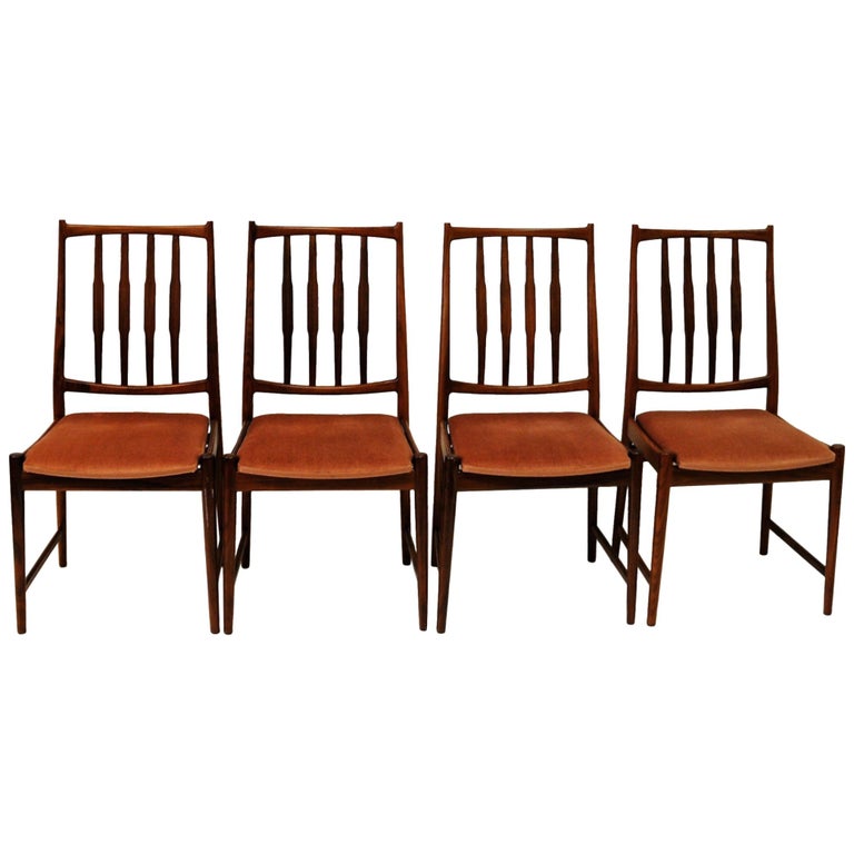 Set Of Four Rosewood Diningchairs Darby Torbjorn Afdal For