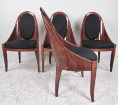 Vierstöckiger Satz runder Stühle im Dekostil von Pietro Costantini