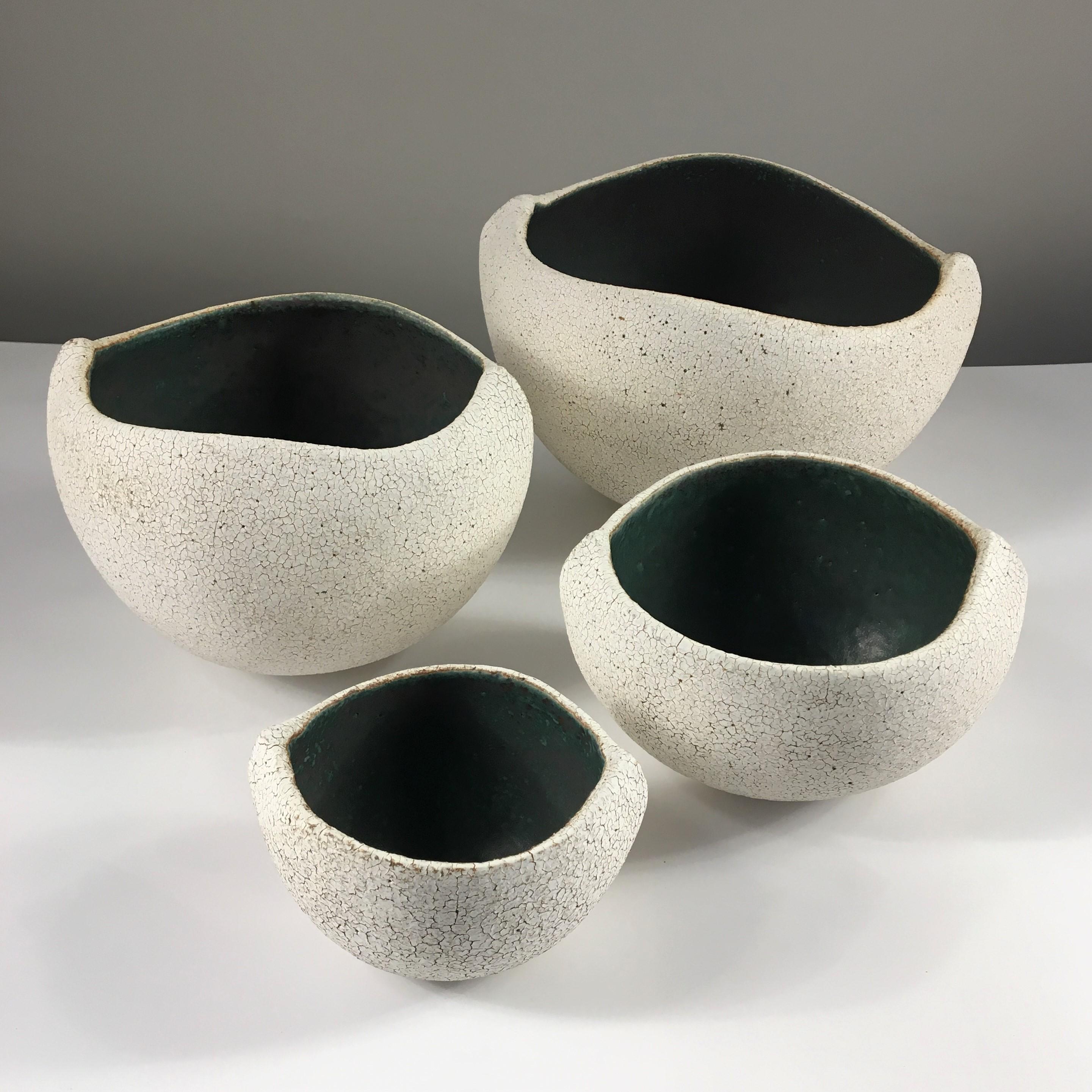 American Set of Four Boat Shaped Bowls by Yumiko Kuga For Sale