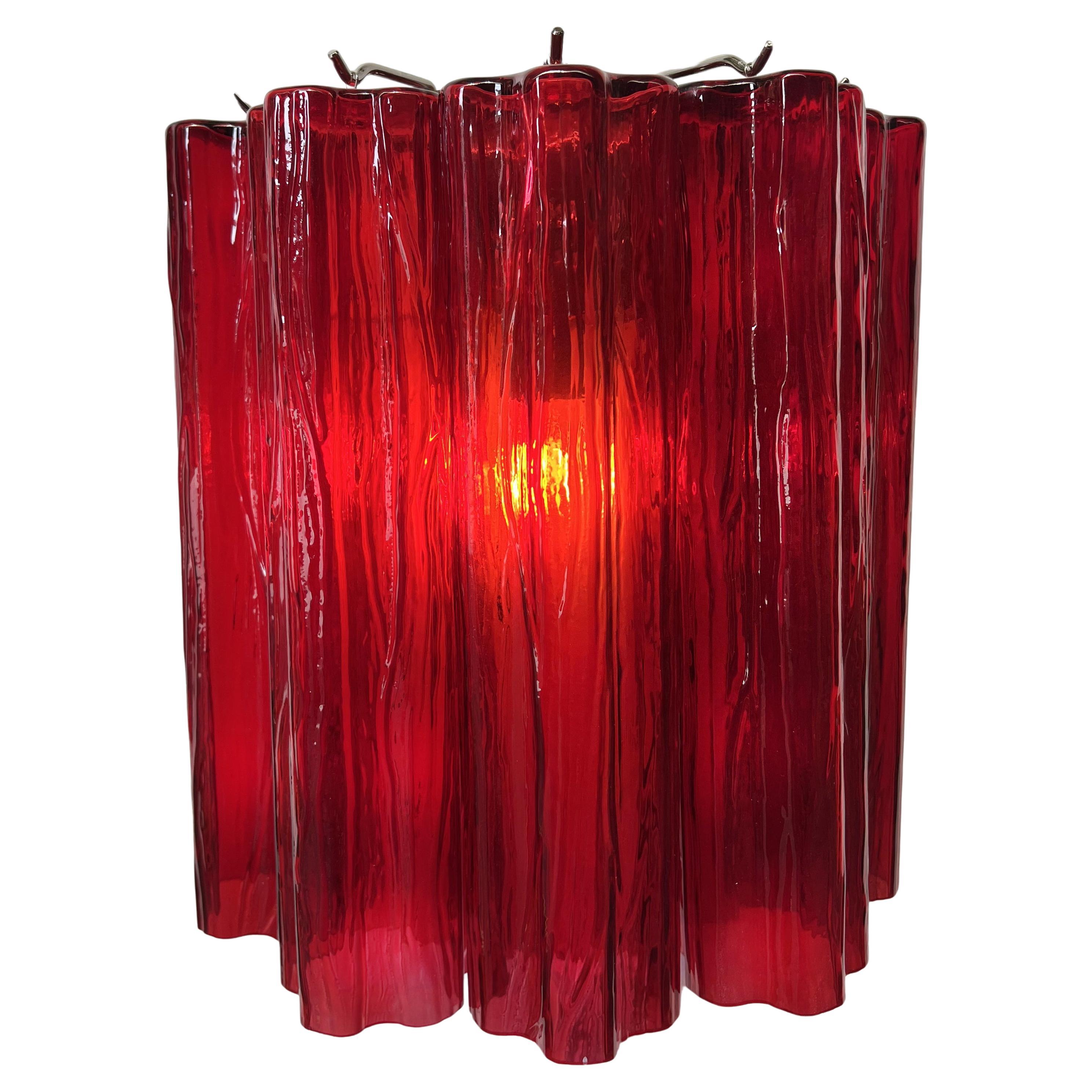 Set of Four Ruby Color Tronchi Sconces Murano In Excellent Condition For Sale In Budapest, HU