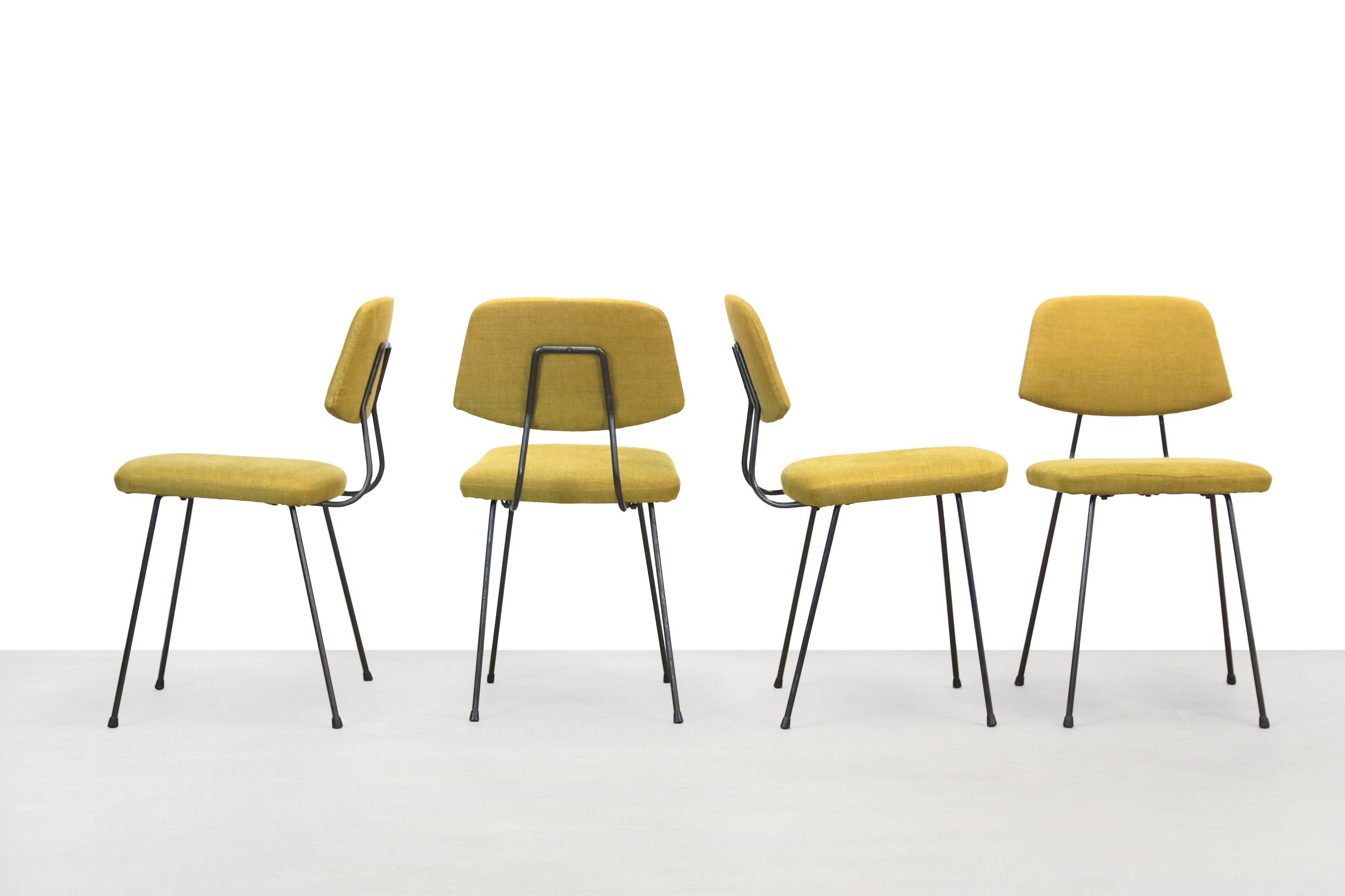 Minimalist Set of Four Rudolf Wolf for Elsrijk Design Chairs