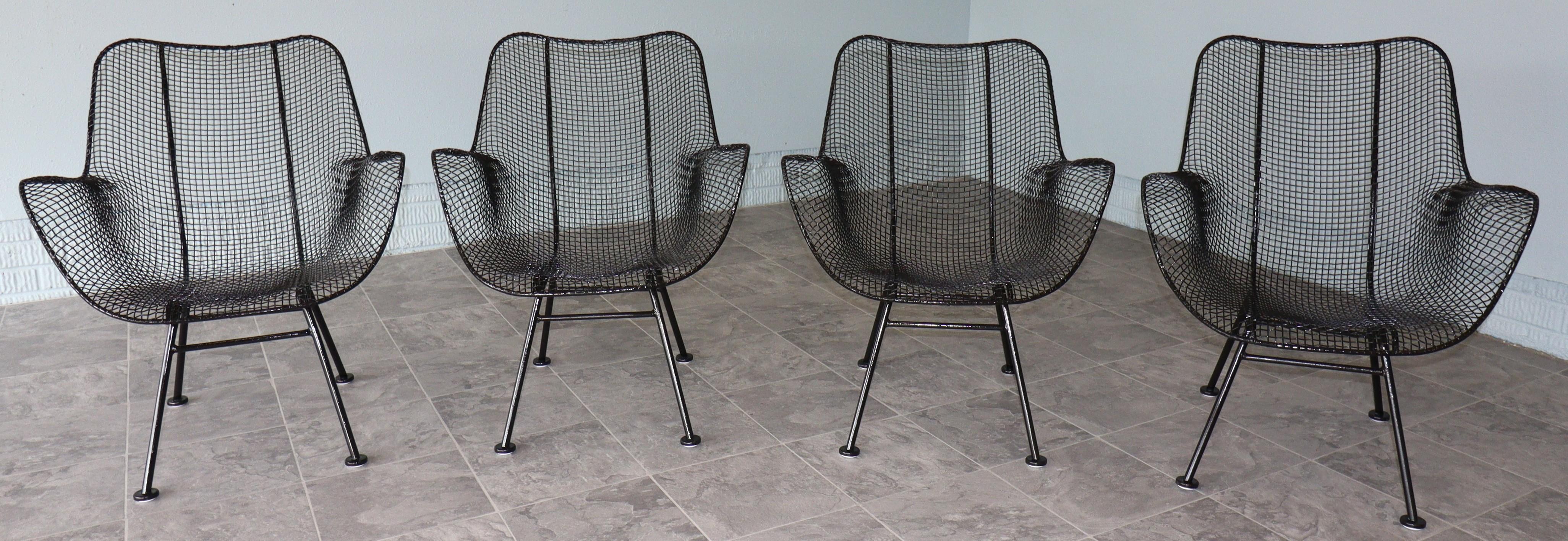 Set of Four Russell Woodard “Sculptura” Lounge Chairs (Geschweißt) im Angebot
