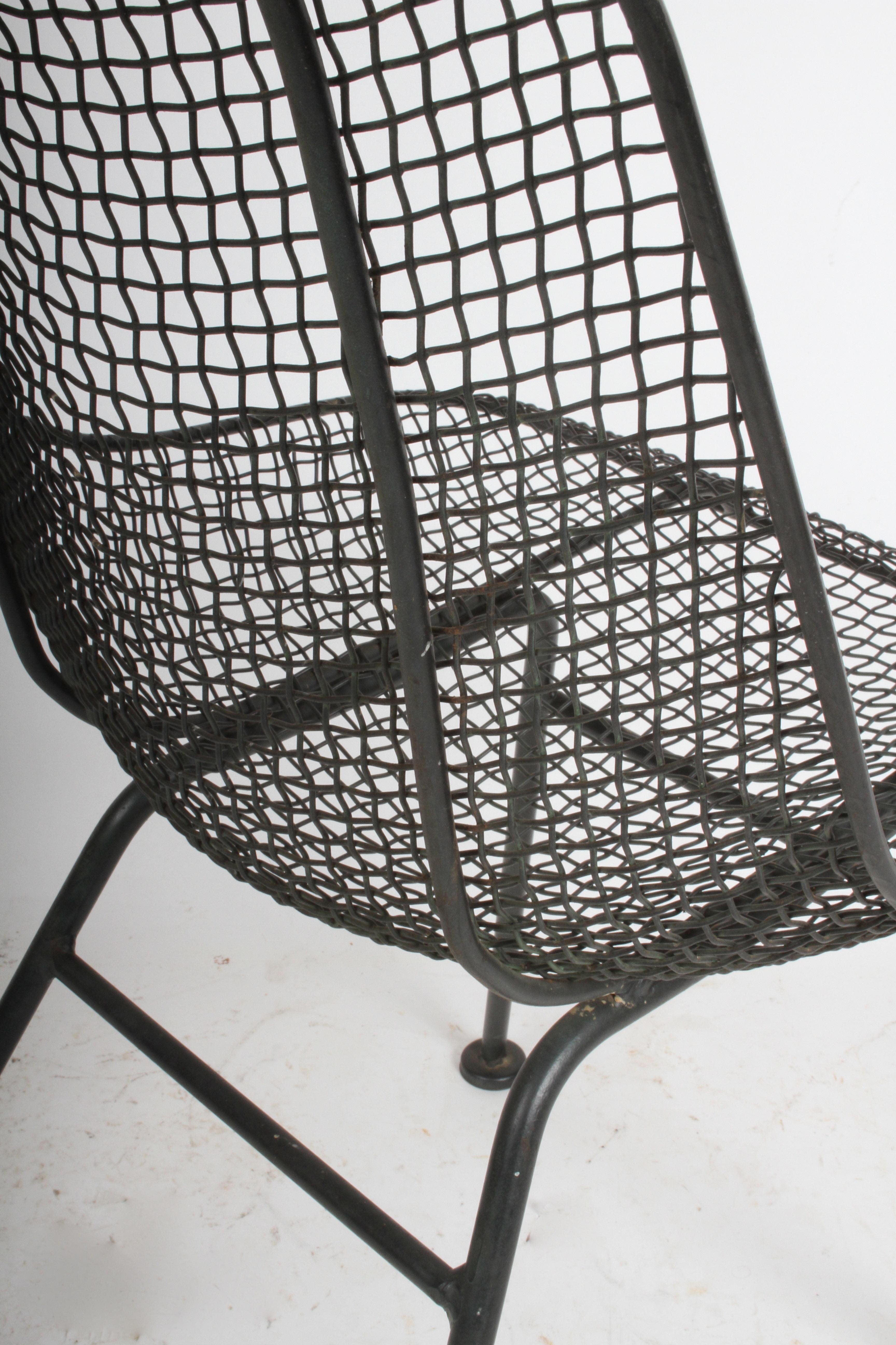 Set of Four Russell Woodard Sculptura Mesh Dining Side Chairs 1