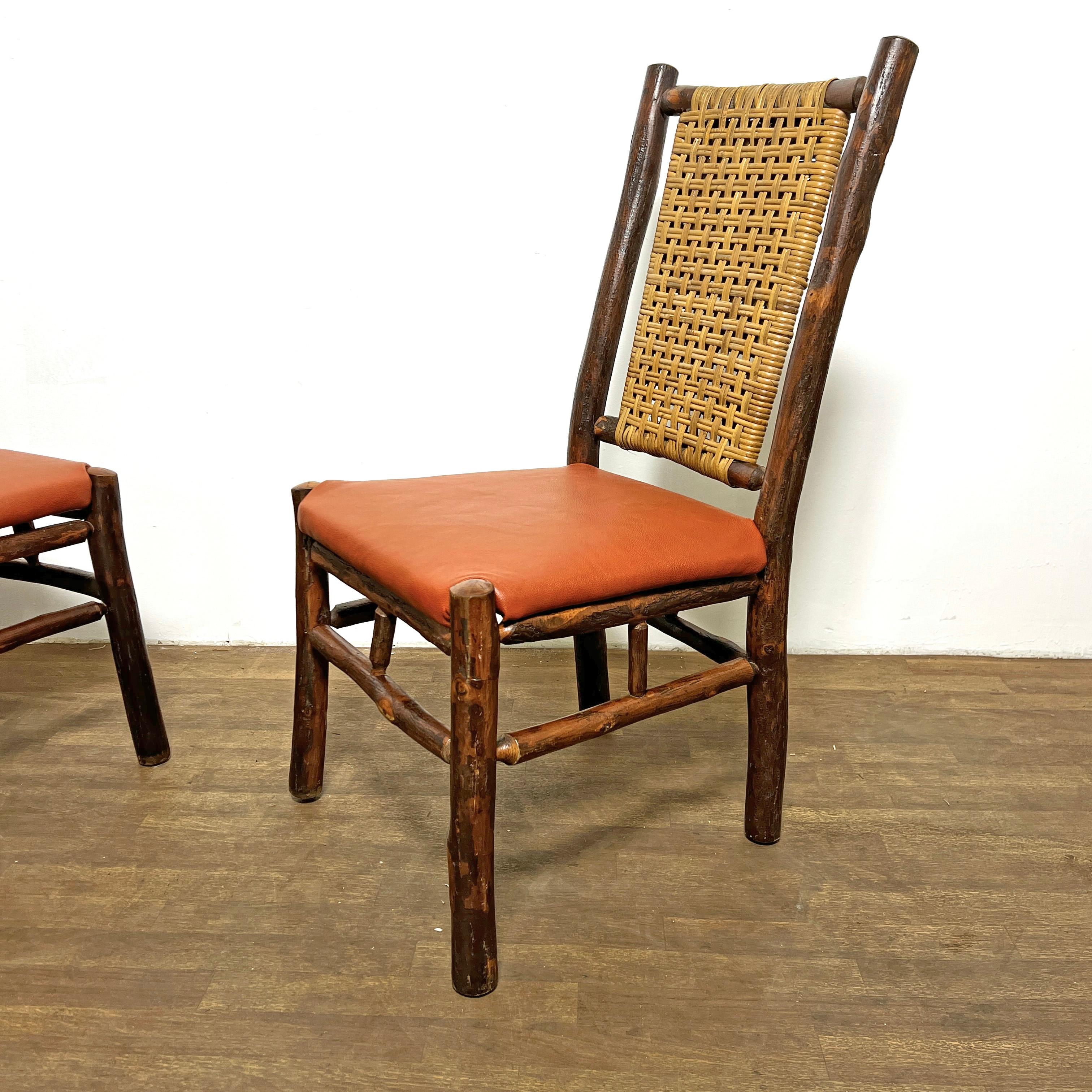 Set di quattro sedie da pranzo rustiche in stile Adirondack, circa anni '60 in vendita 5