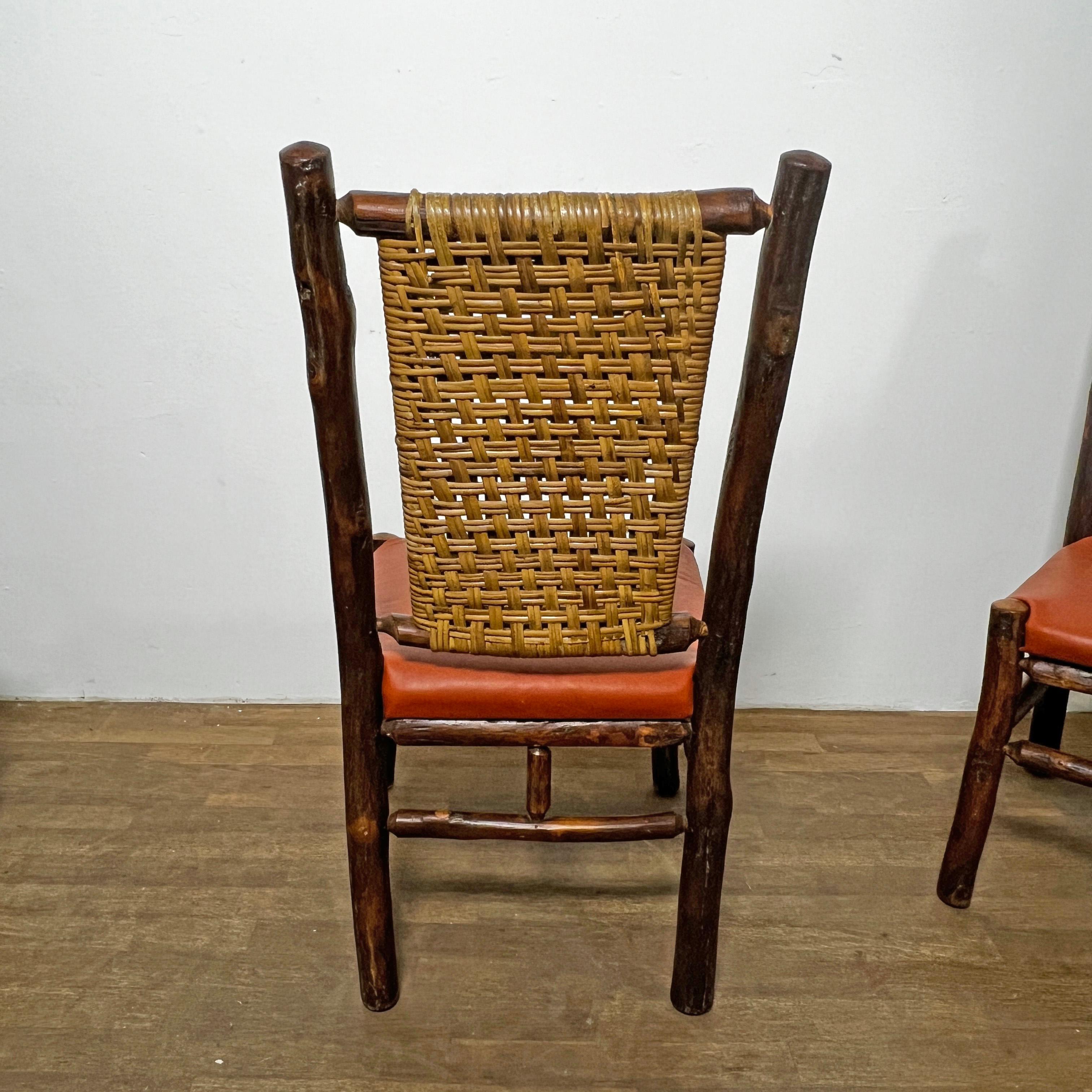 Set di quattro sedie da pranzo rustiche in stile Adirondack, circa anni '60 in vendita 6