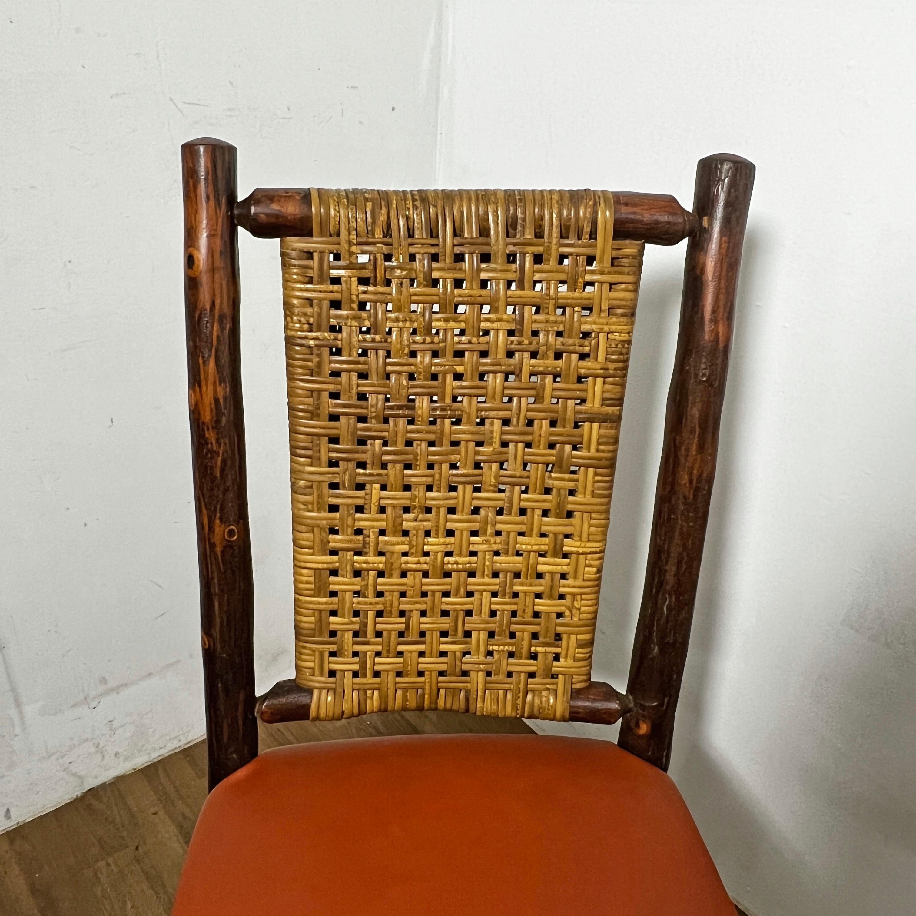 Set di quattro sedie da pranzo rustiche in stile Adirondack, circa anni '60 in vendita 2