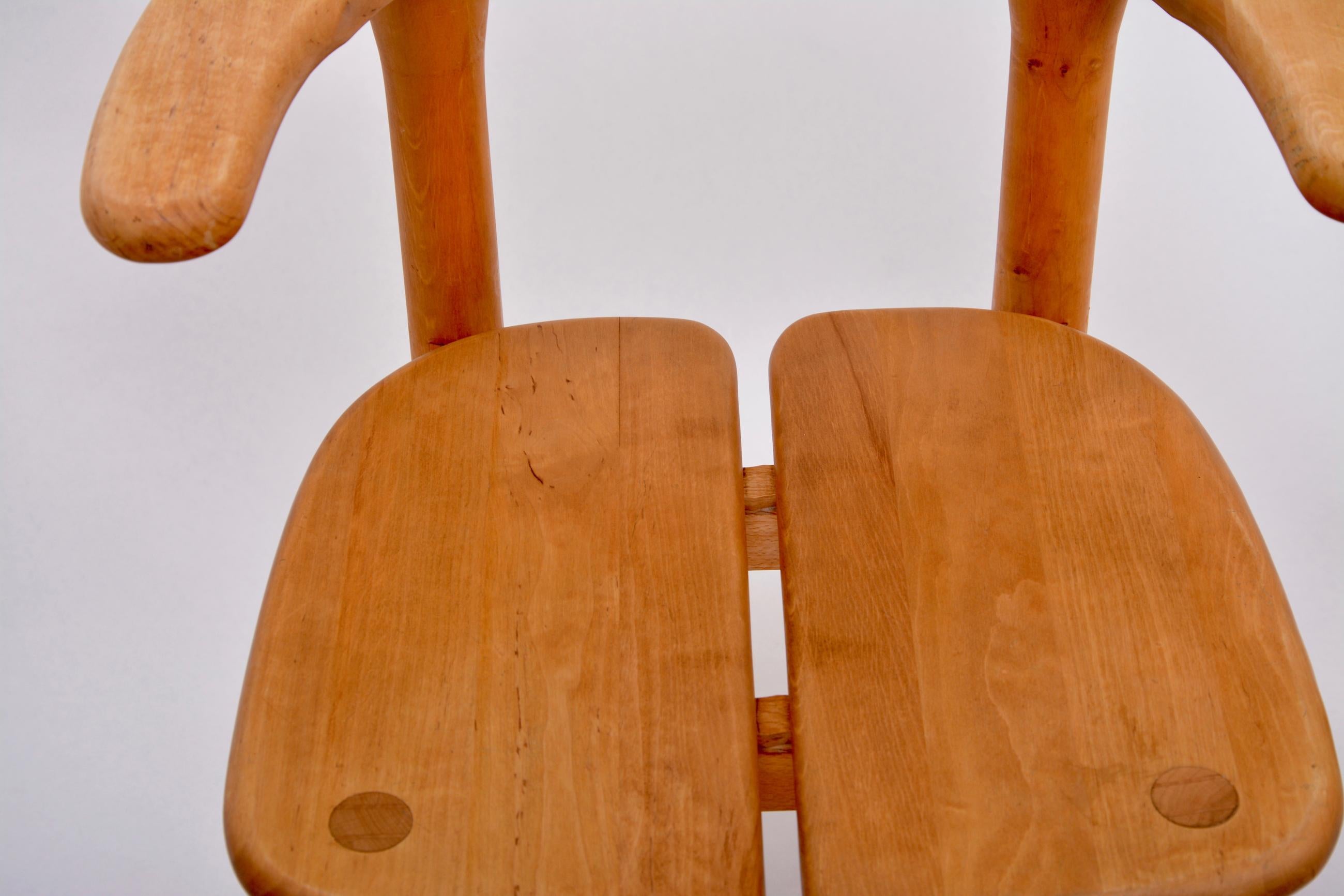 Set di quattro sedie da pranzo rustiche scandinave di metà secolo moderno in vendita 6