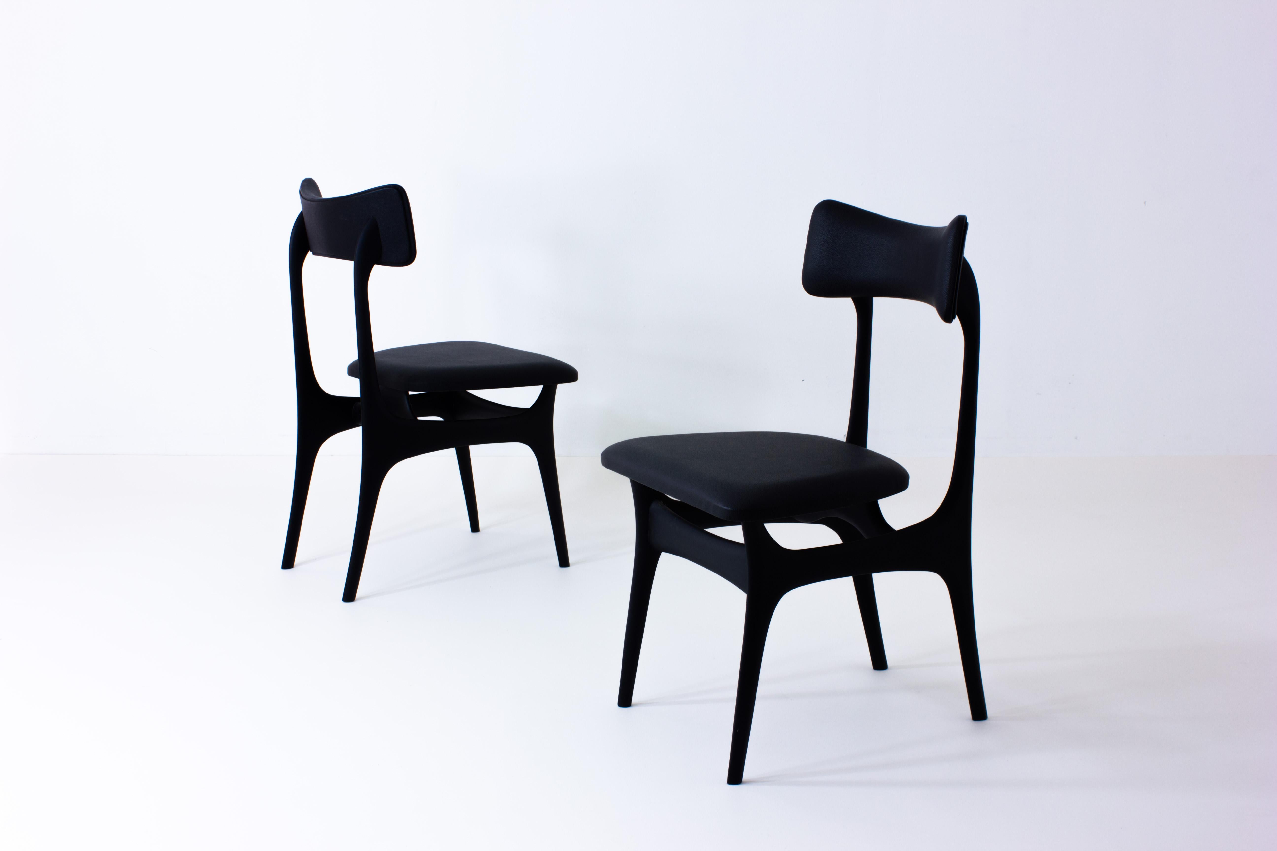 Ensemble de quatre chaises S3 par Alfred Hendrickx, Belgique, années 1950 Bon état - En vente à Antwerpen, VAN