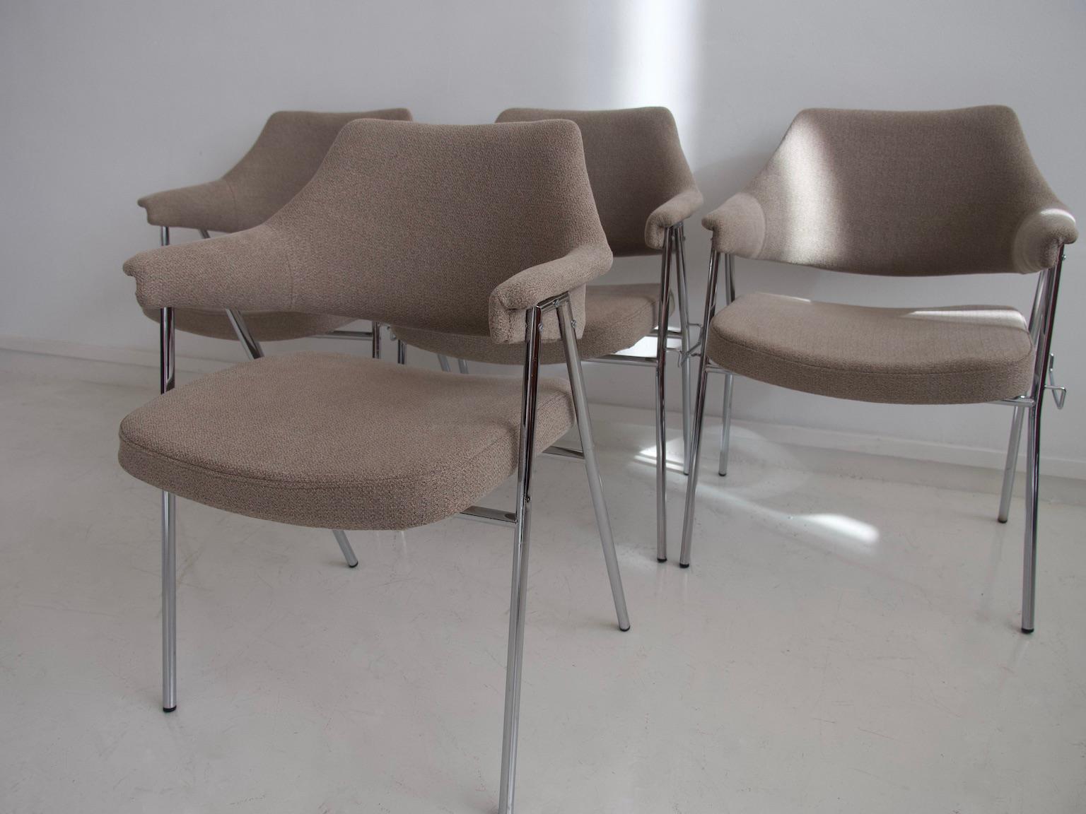 Mid-Century Modern Set of Four S636 Chairs by Hanno von Gustedt for Thonet