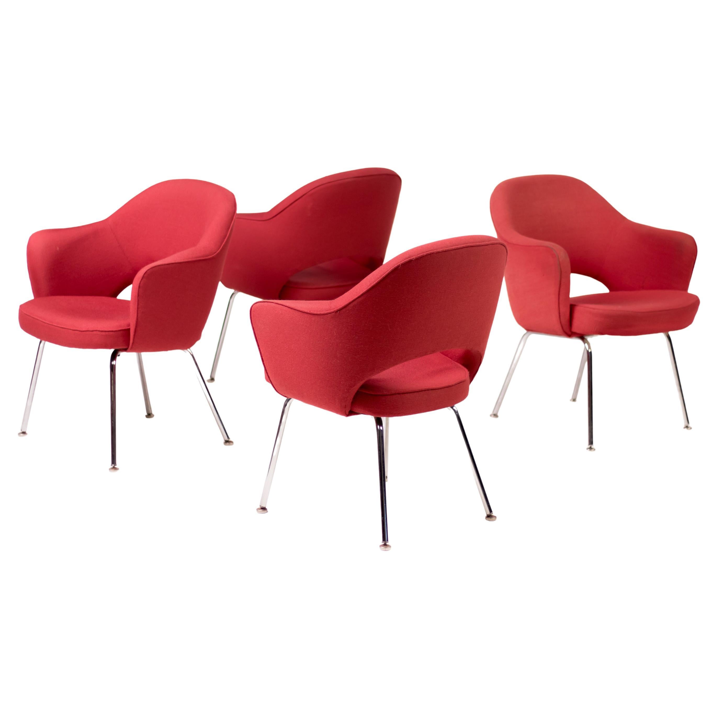 Set of Four Saarinen Executive Armchairs by Knoll International