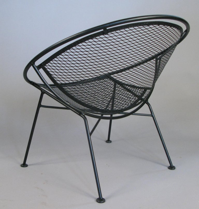 Set of Four Salterini Radar 1950's Wrought Iron Lounge Chairs 1
