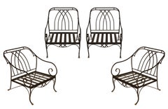 Set of Four Salterini Style Patio Lounge Chairs