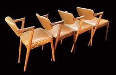 Set of Four Santos Rosewood Model 42 Chairs by Kai Kristiansen