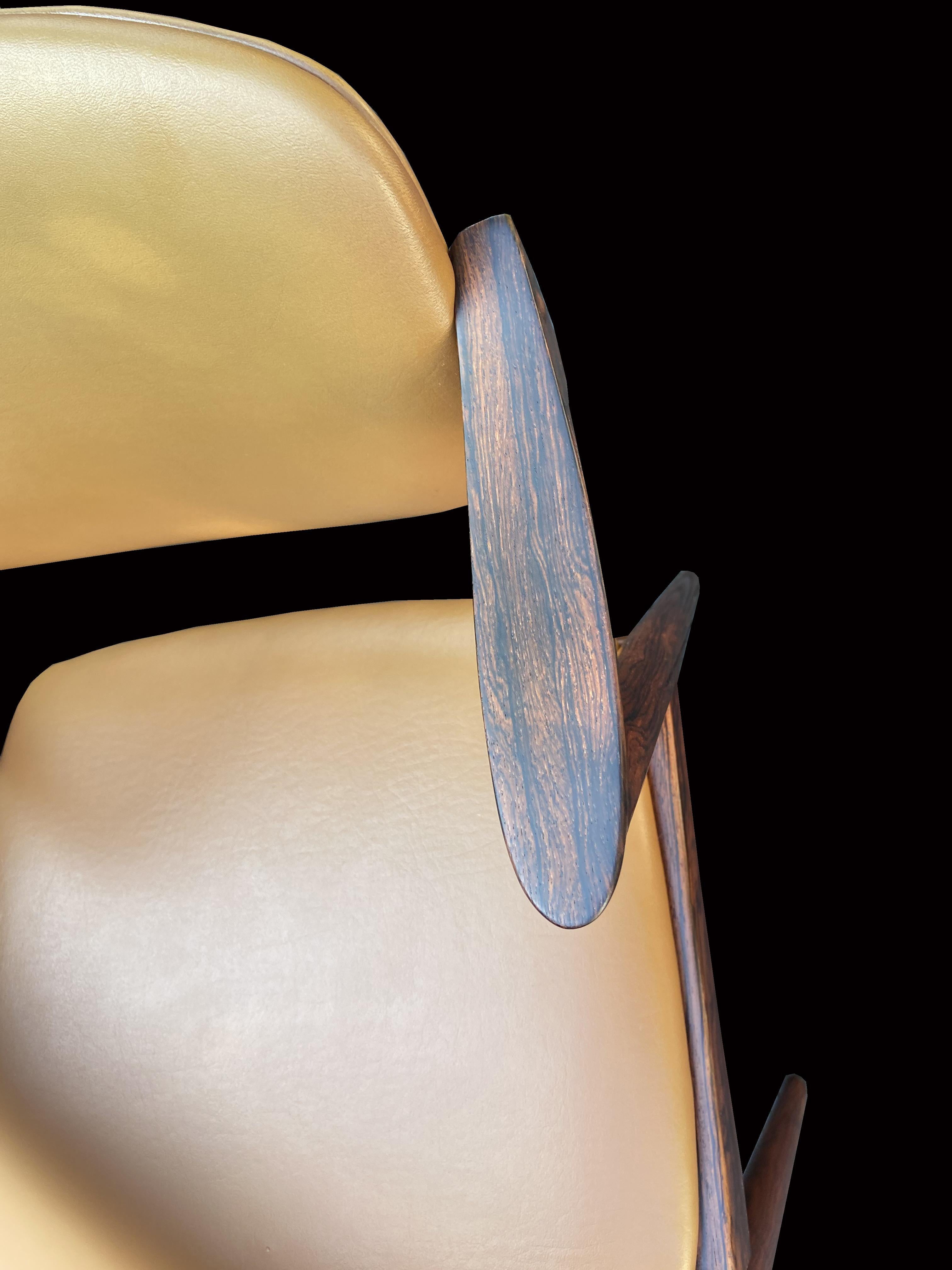 20th Century Set of Four Santos Rosewood Model 42 Chairs by Kai Kristiansen