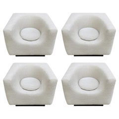Set of Four Saporiti "Cube" Armchairs
