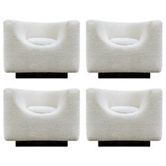 Set of Four Saporiti "Cube" Armchairs