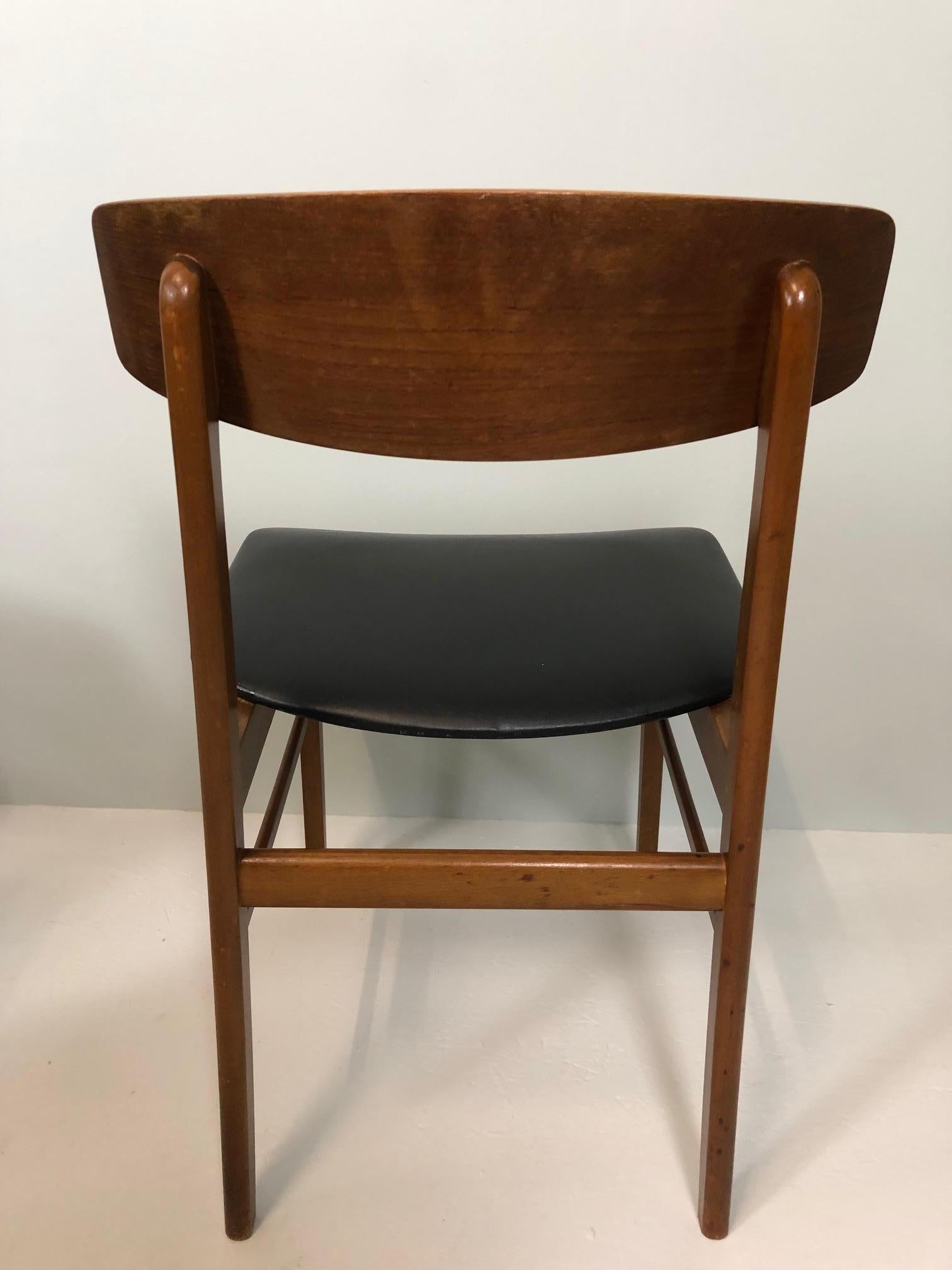 Mid-20th Century Set of Four Sax Denmark Teak Dinning Chairs, 1960