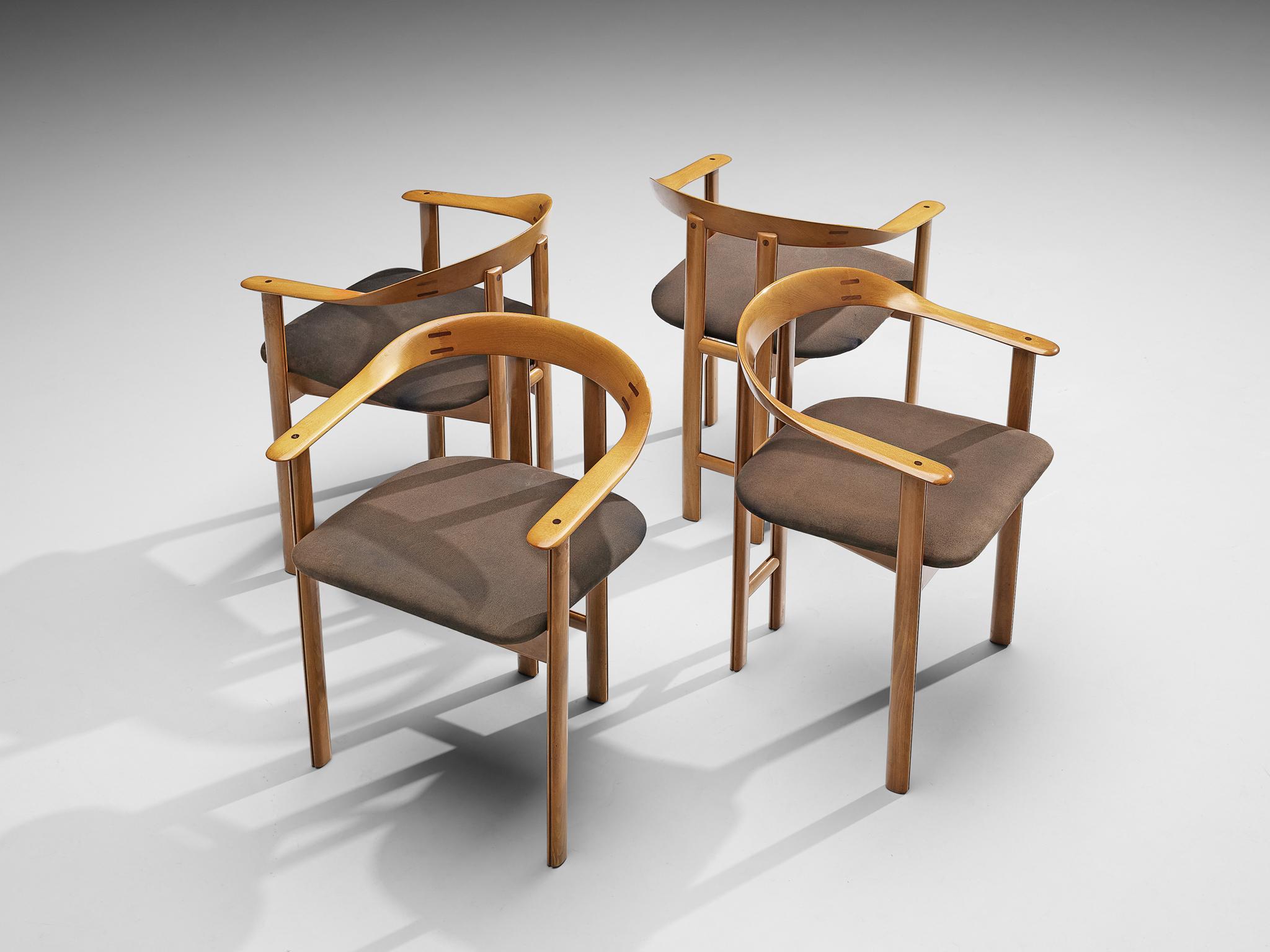 Set of Four Scandinavian Armchairs in Ash In Good Condition In Waalwijk, NL