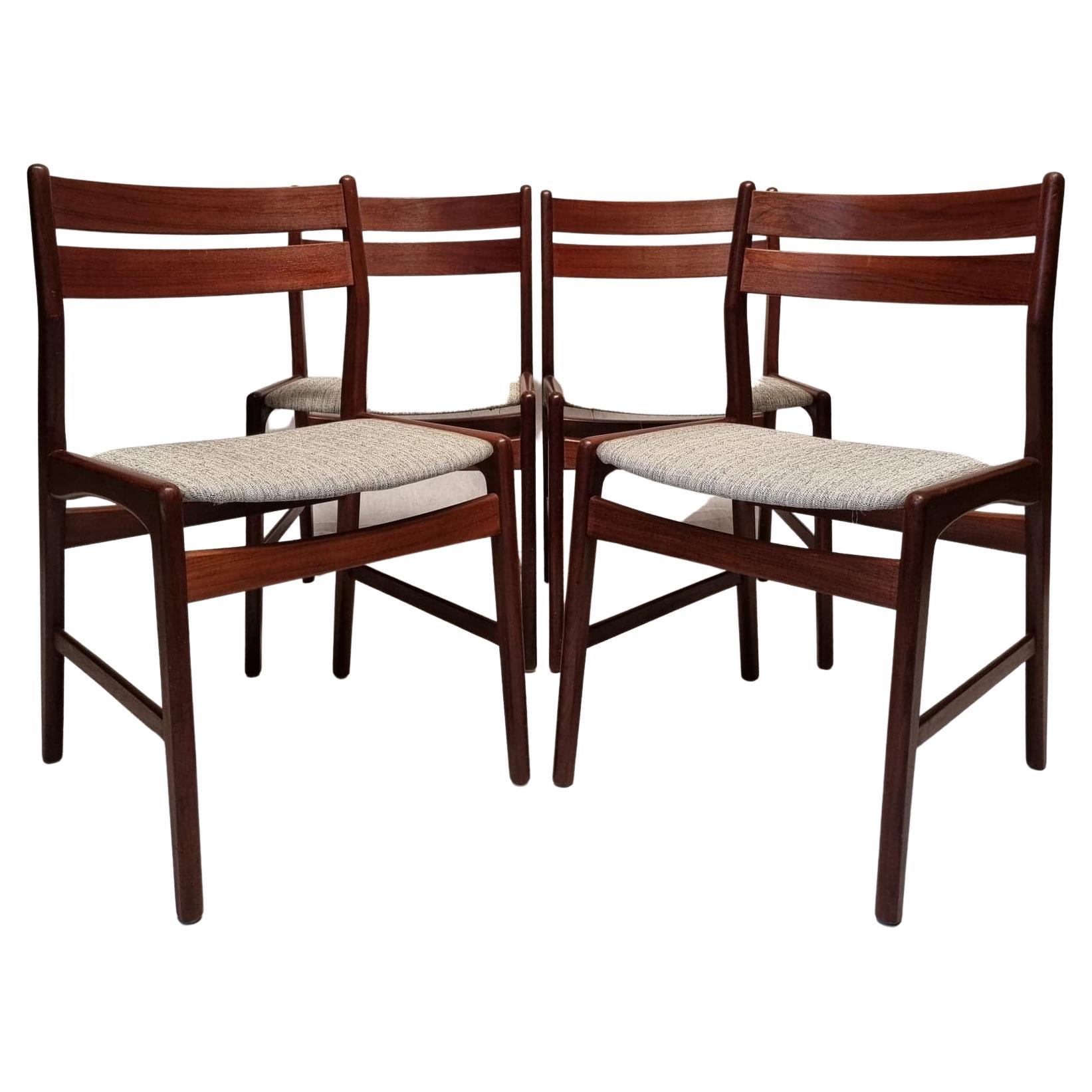 Set of Four Scandinavian Chairs - Teak, Ca 1960 For Sale