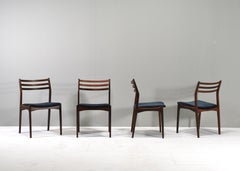 Set of four Scandinavian Danish dining chairs, Denmark, circa 1960