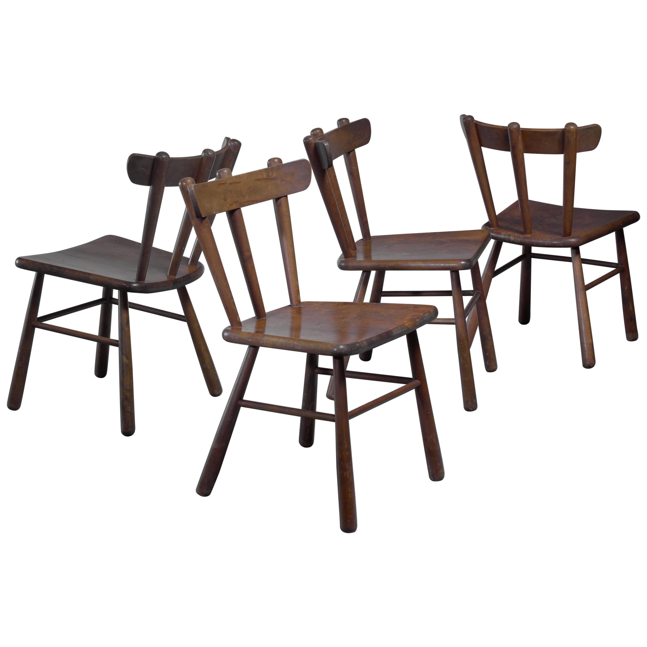 Set of Four Cobalt Blue Wicker Dining Chairs at 1stDibs blue wicker