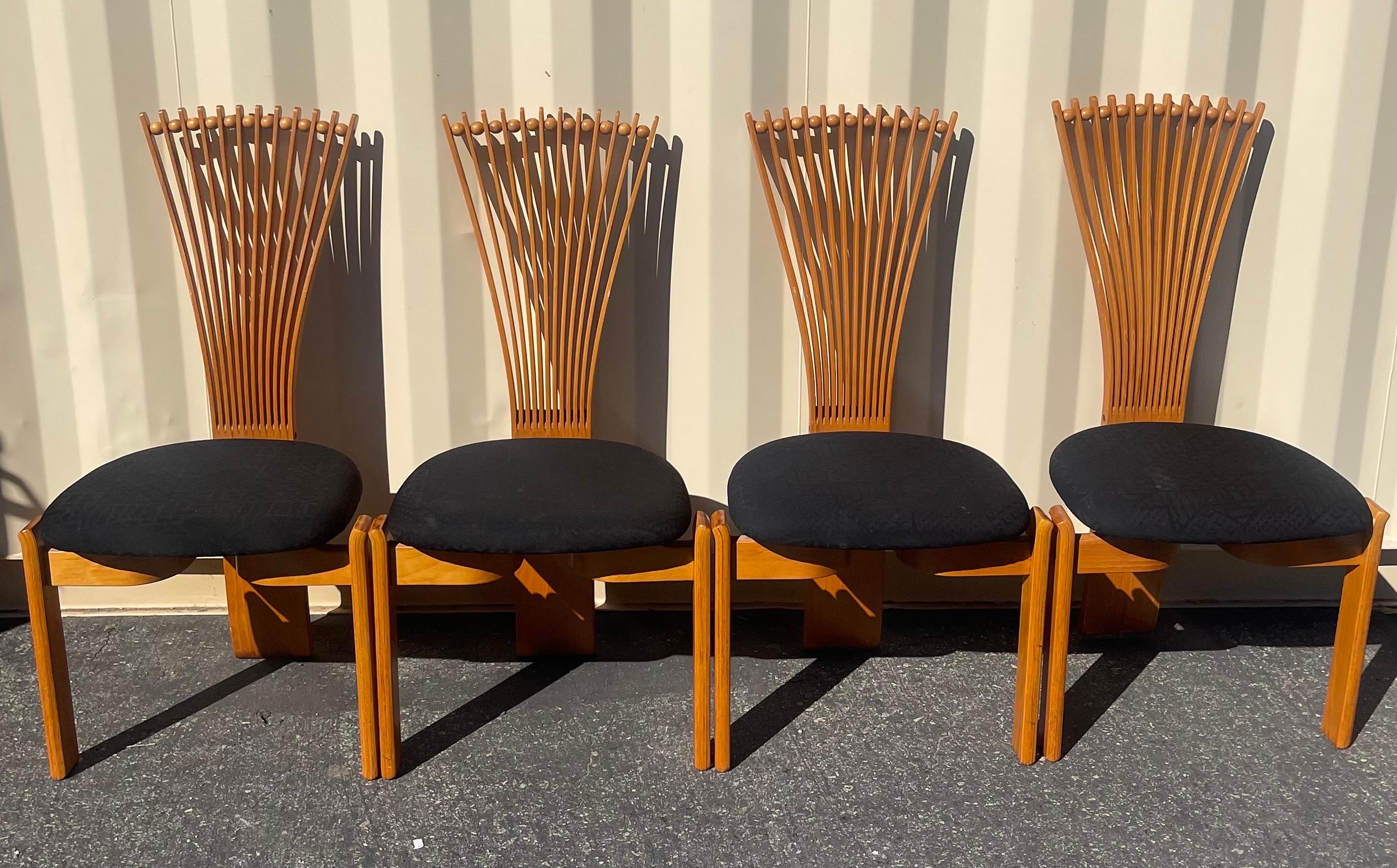 Set of Four Scandinavian Modern Teak Totem Dining Chairs by Torstein Nilsen For Sale 12