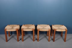 Set of Four Scandinavian Stools in Pine by Daumiller, Danish Design