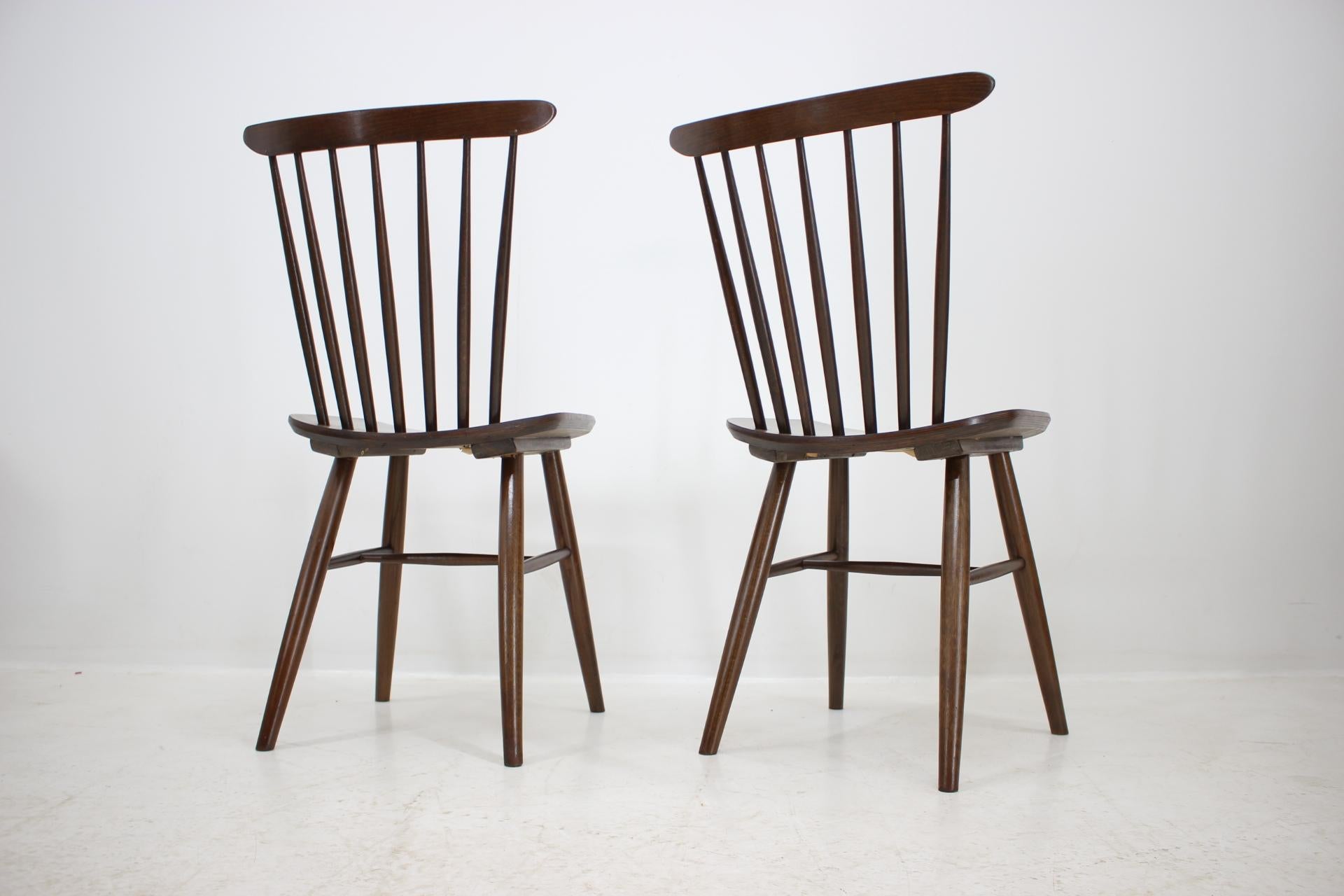 Set of Four Scandinavian Style Dinning Chairs, 1960s In Good Condition For Sale In Praha, CZ