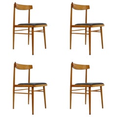 Vintage Set of Four Scandinavian Style Midcentury Dining Chairs, 1970s