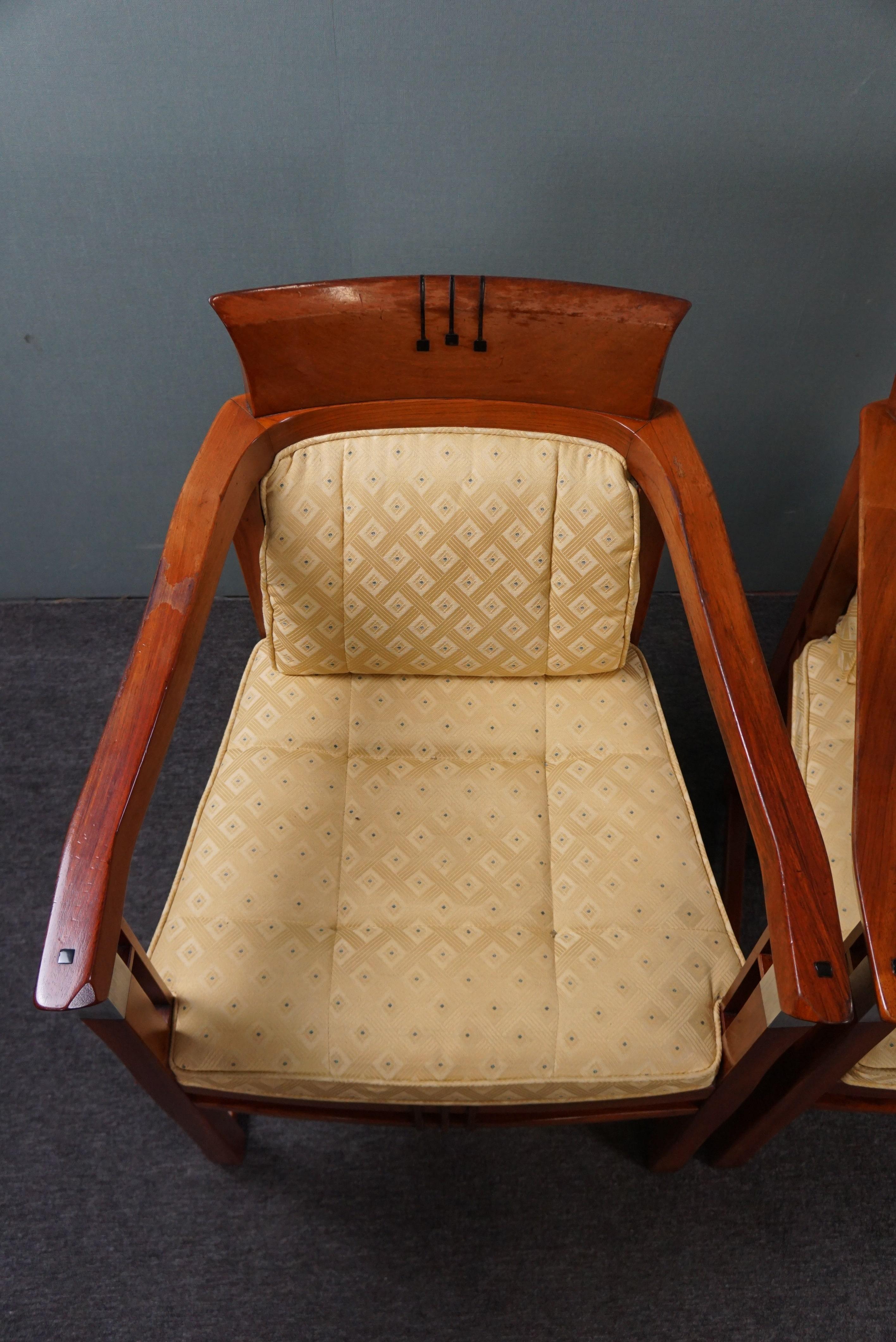 Set of four Schuitema Art Deco dining chairs Decoforma For Sale 3