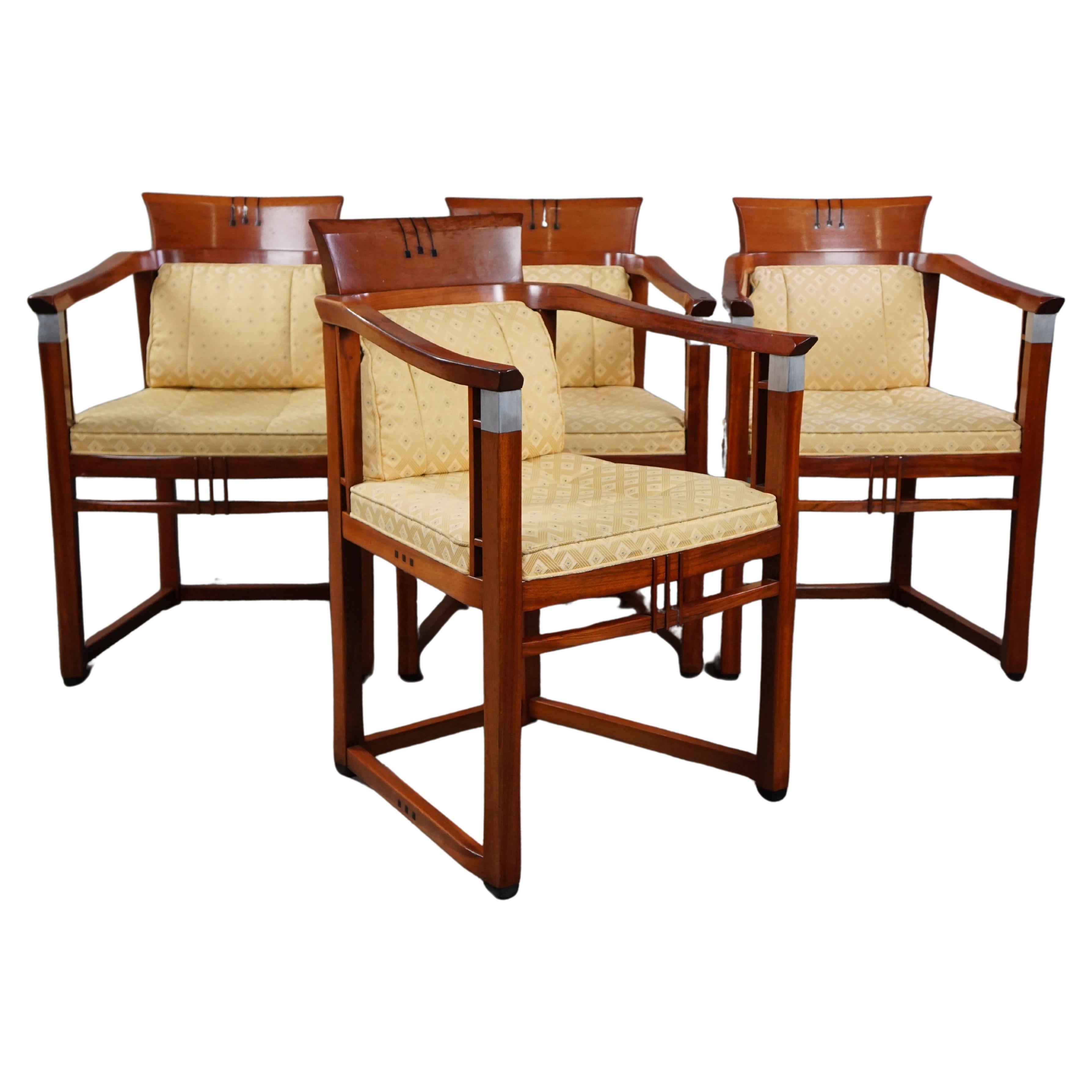 Set of four Schuitema Art Deco dining chairs Decoforma For Sale