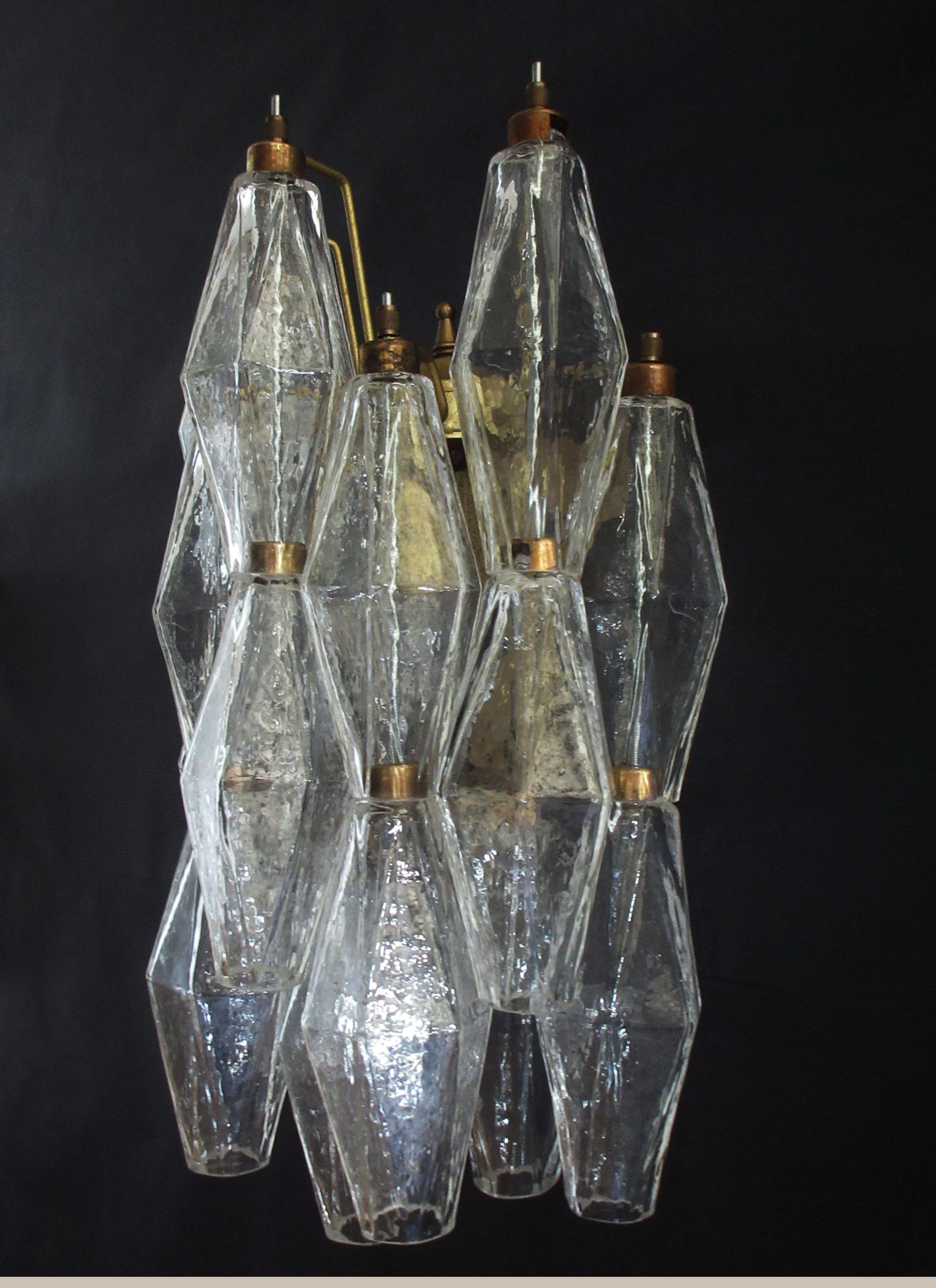 Set of Four Sconces  Glass 