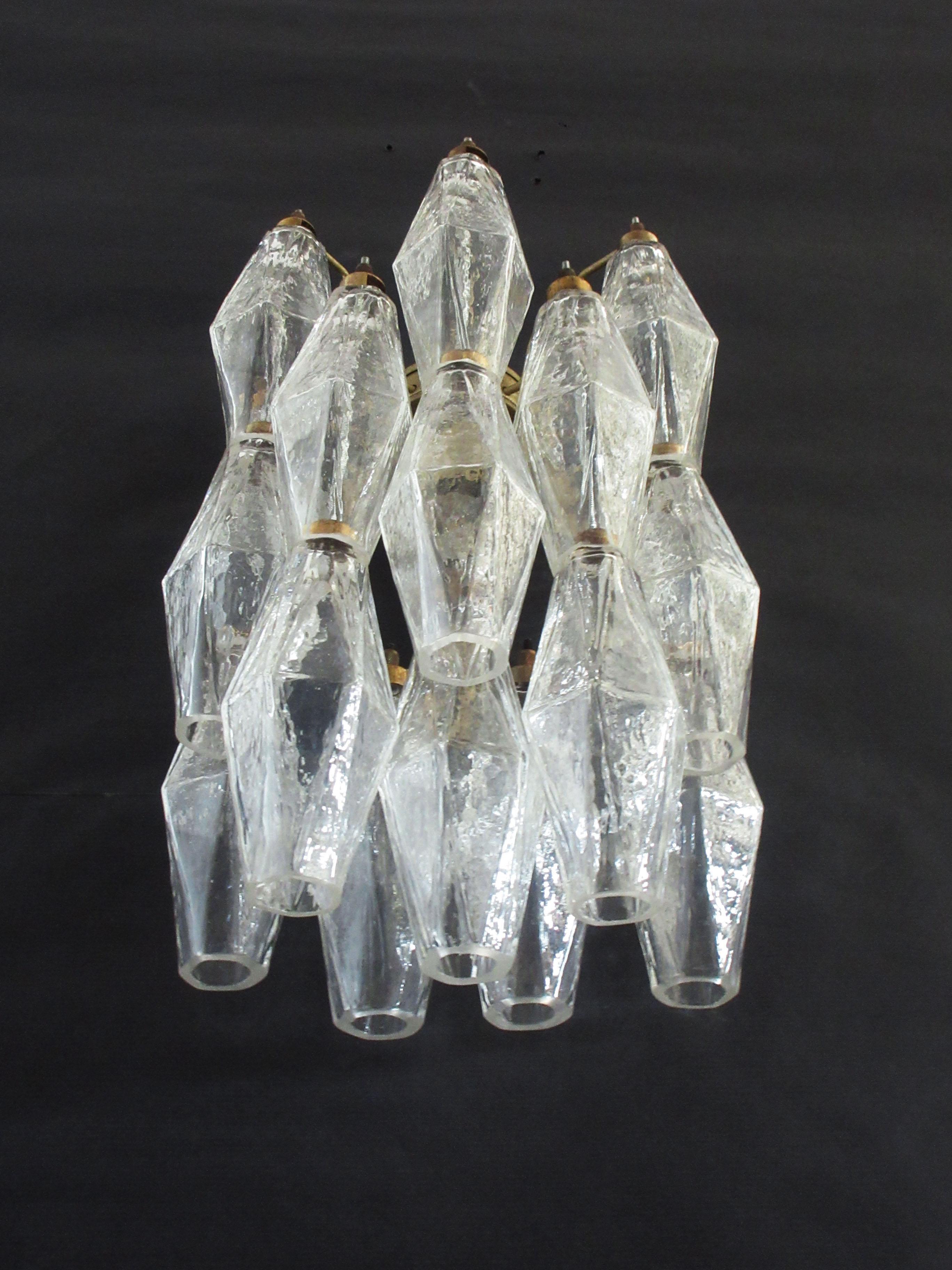 Set of Four Sconces  Glass 