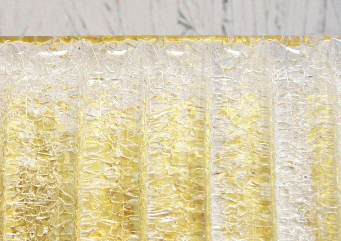 Metà XX secolo Set di quattro lampade con vetro di Murano trasparente di Mazzega Murano, anni '60 in vendita