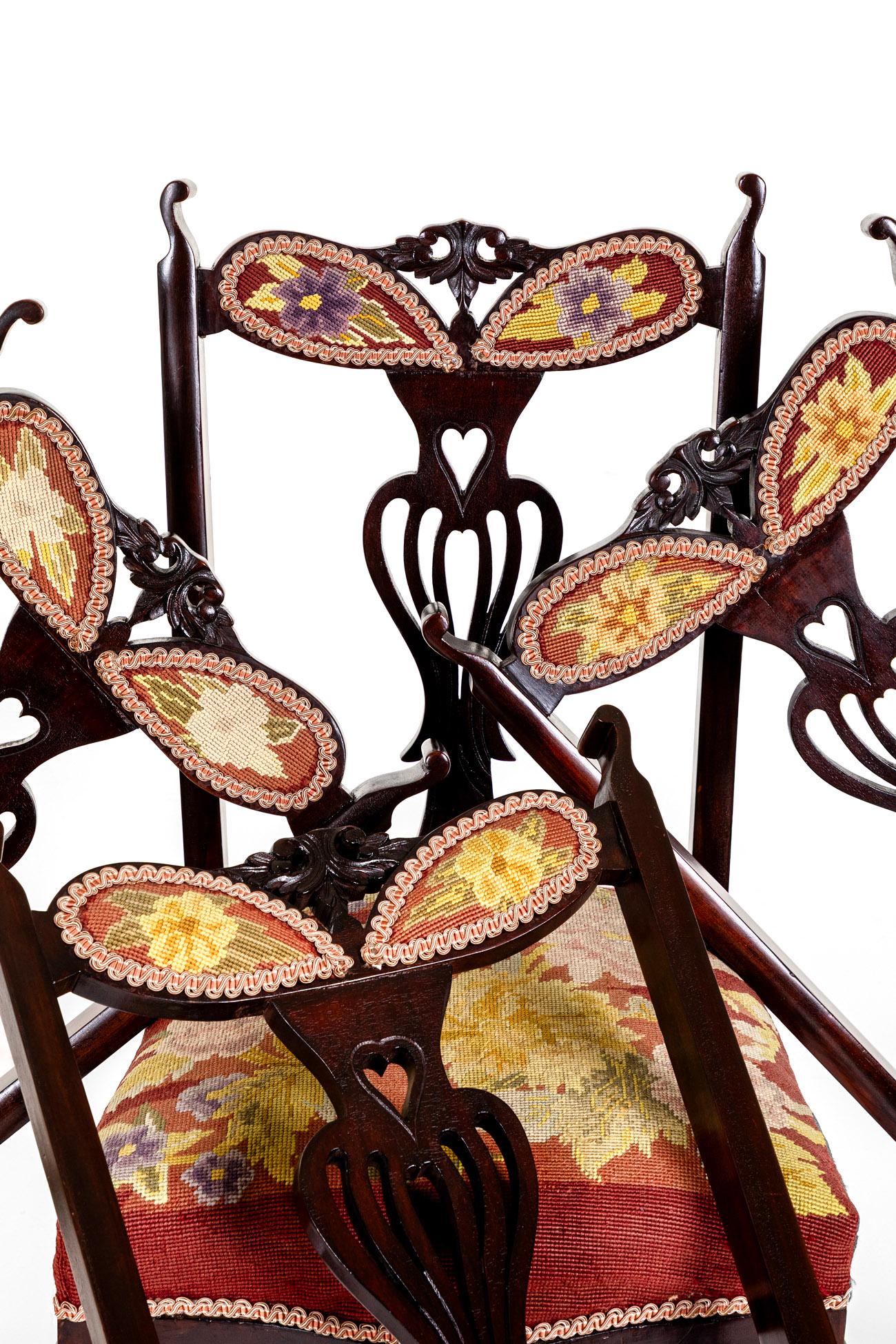 Set of Four Scottish Mahogany Dining Chairs in vendita 6