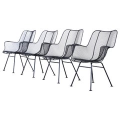 Set of Four "Sculptura" Armchairs by Woodard, 1950s