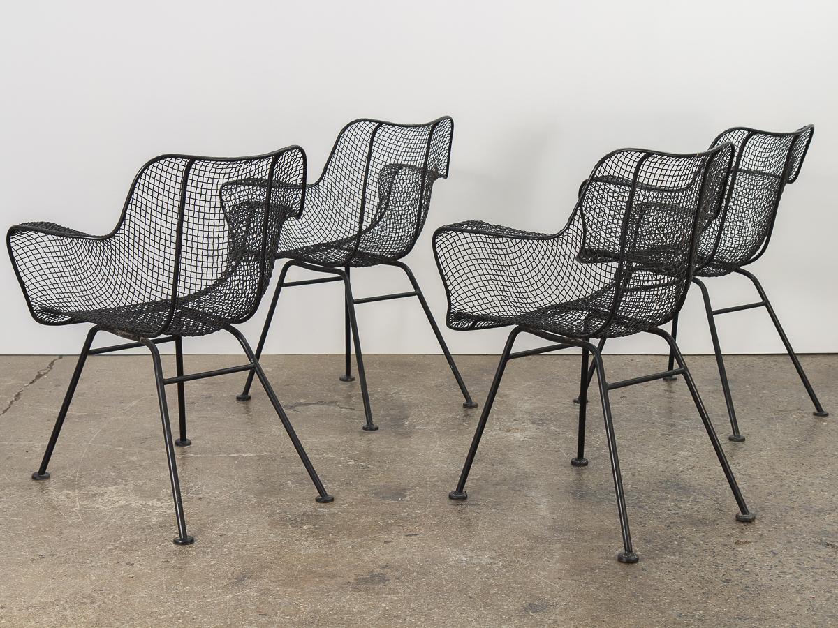 Set of Four Sculptura Patio Chairs by Russell Woodard In Good Condition In Brooklyn, NY