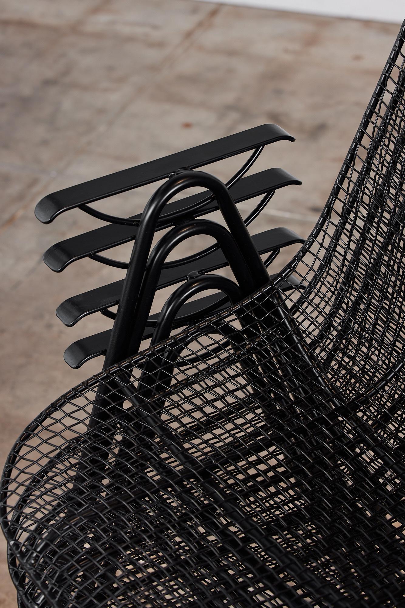 Ensemble de quatre fauteuils de salle à manger de patio « Sculptura » de Lee Woodard en vente 3