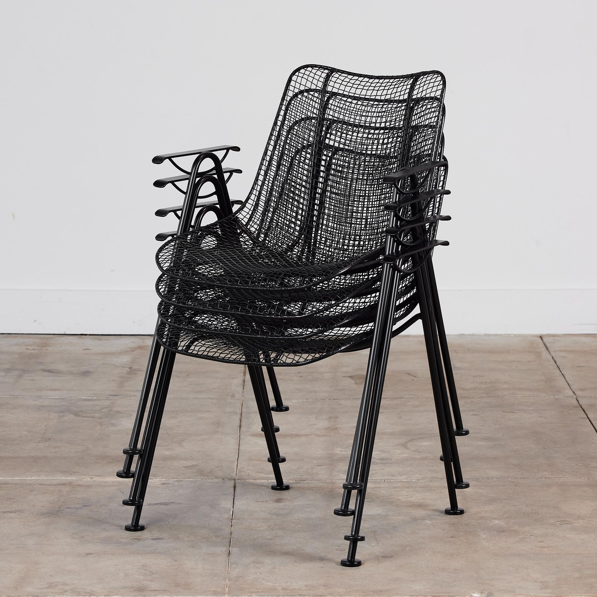 Ensemble de quatre fauteuils de salle à manger de patio « Sculptura » de Lee Woodard en vente 1