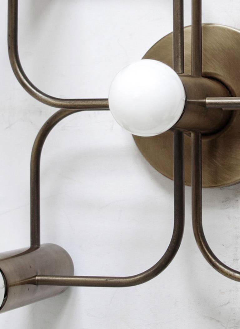 German Set of Four Sculptural Ceiling or Wall Flush Mounts Chandeliers, 1960s For Sale