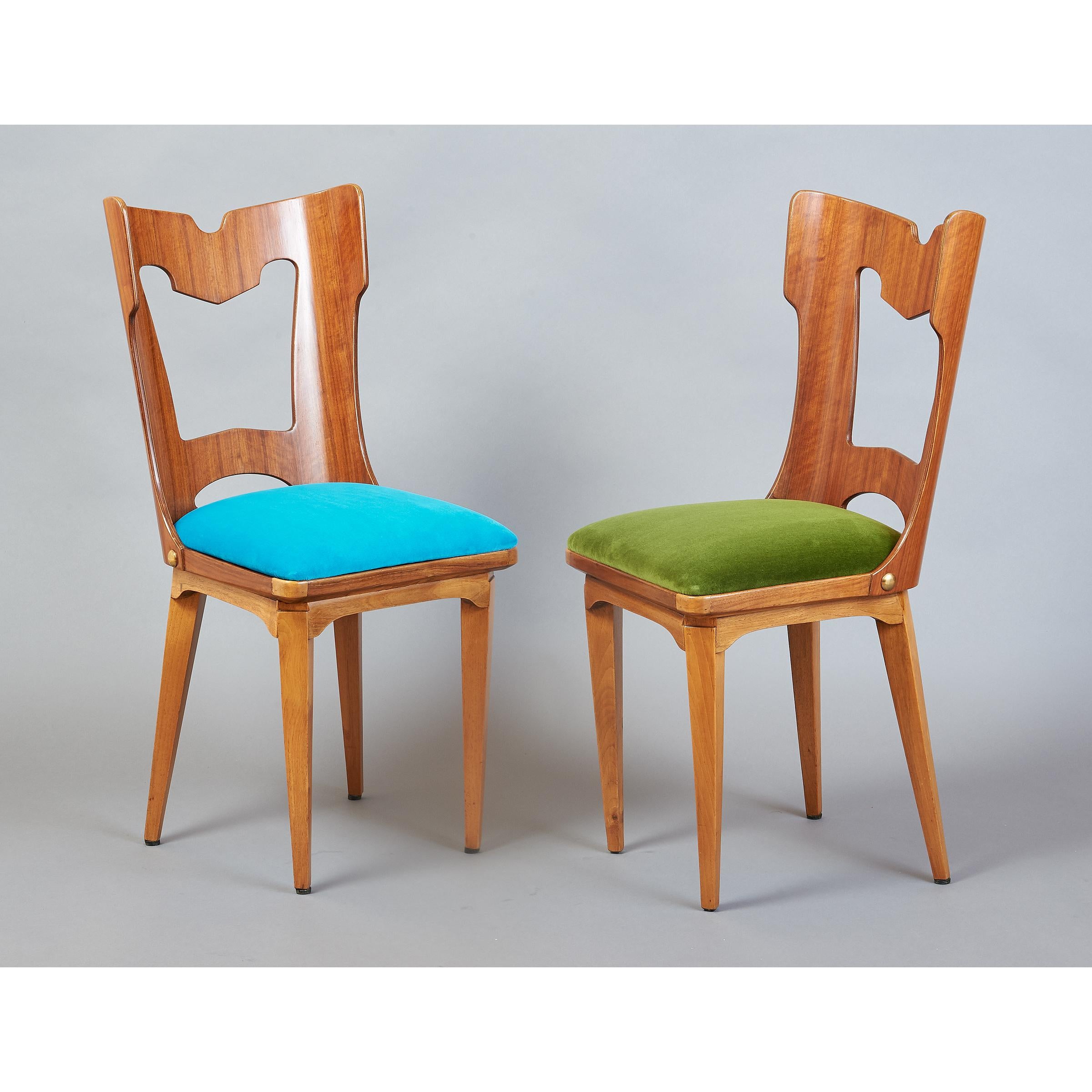 Set of Four Sculptural Chairs, Italy, 1950s In Good Condition In New York, NY