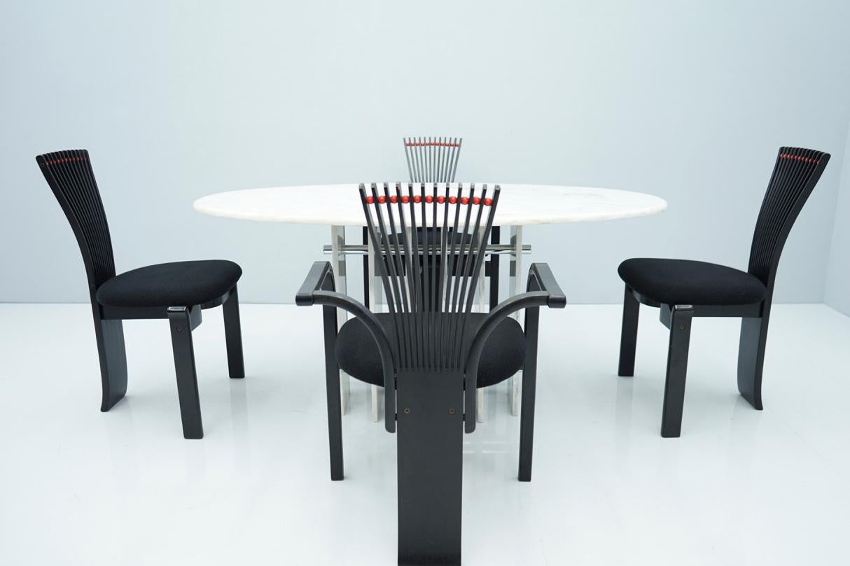 Set of Four Sculptural Dining Chairs by Torstein Nilsen for Westofa, Norway 3