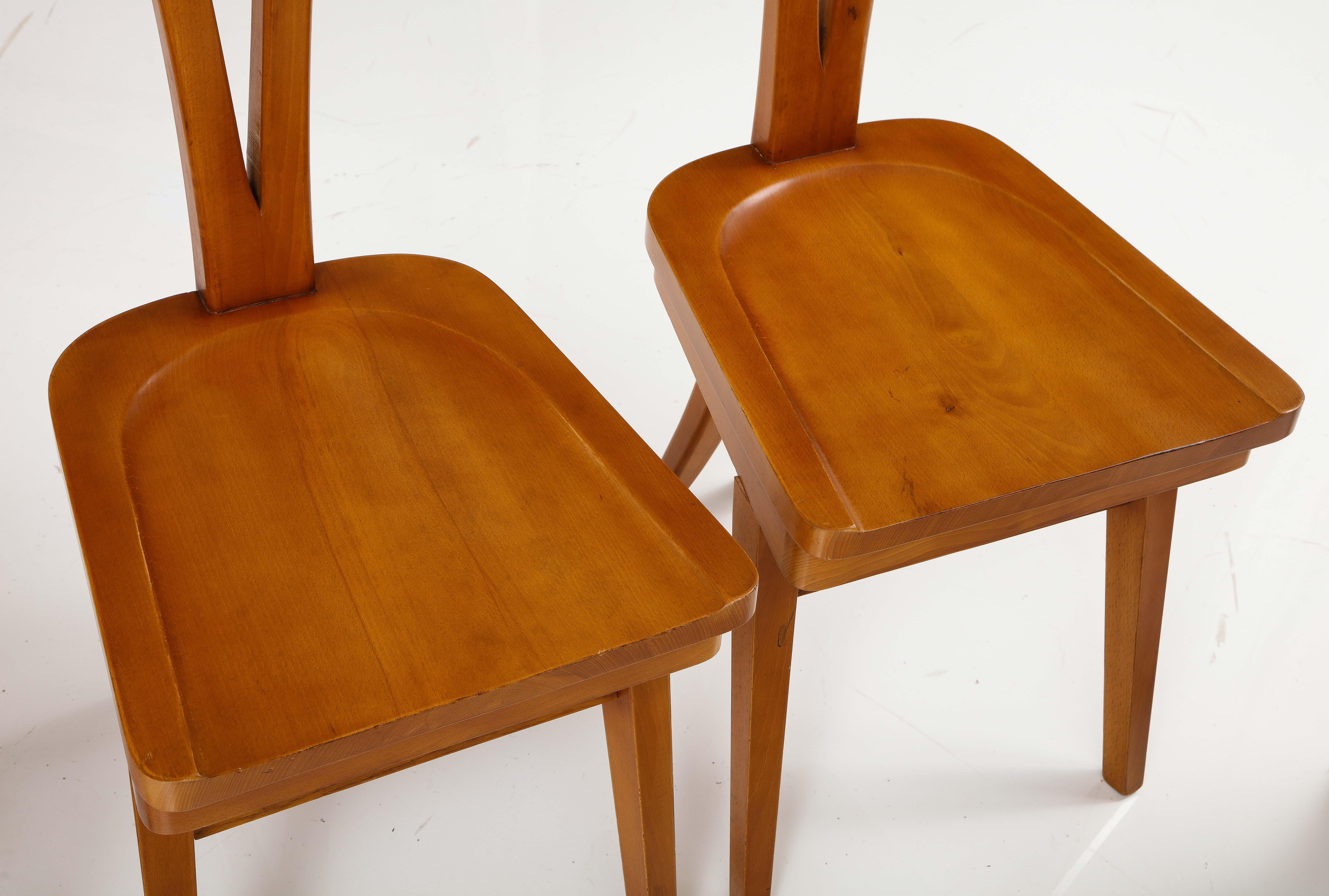 Set of Four Sculptural Dining Chairs, Giovanni Michelucci 9