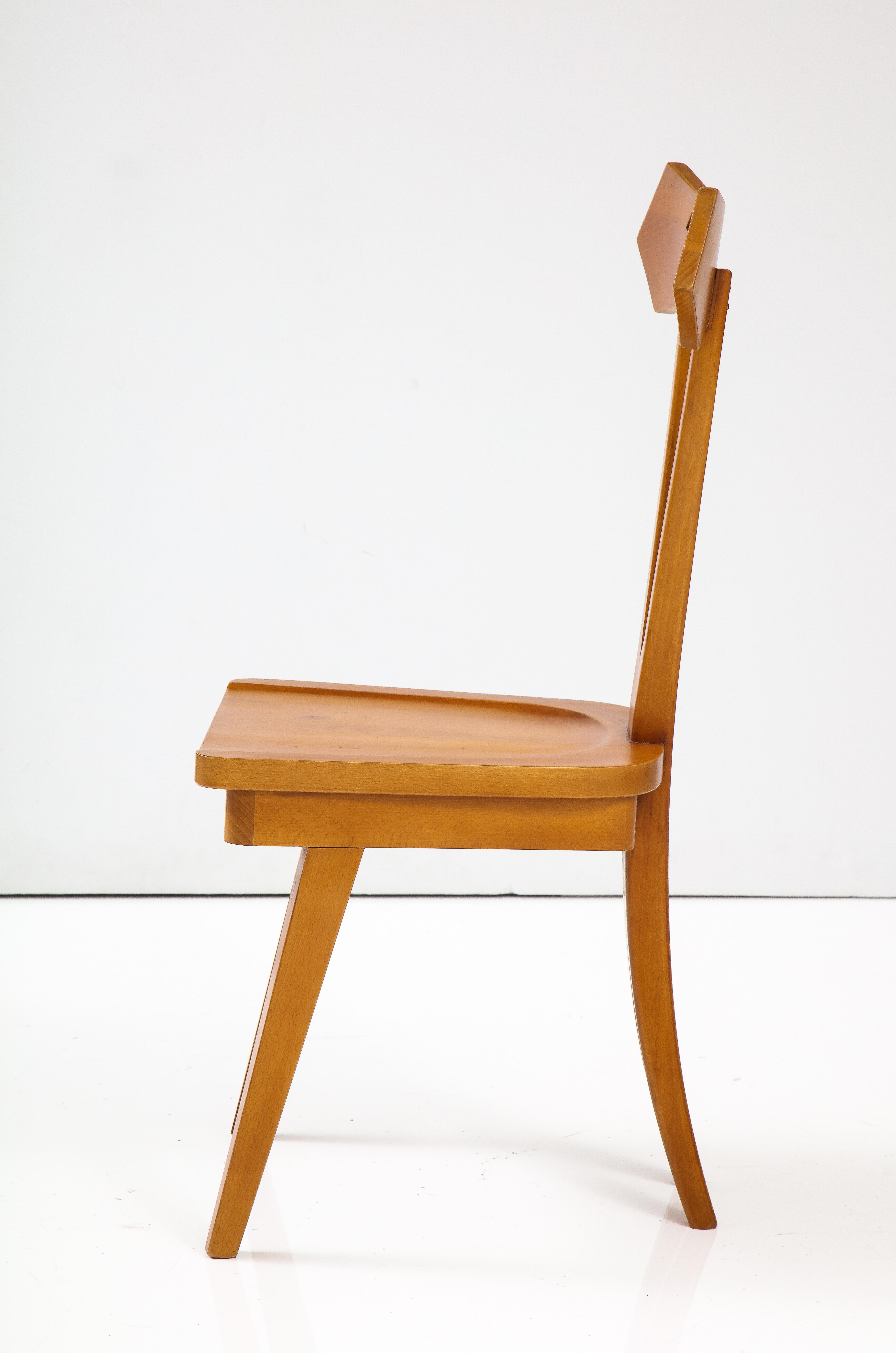 Set of Four Sculptural Dining Chairs, Giovanni Michelucci In Good Condition In New York, NY