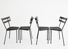Set of Four Sculptural Garden Dining Chairs