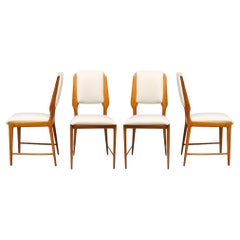 Set of Four Sculptural Midcentury Italian Chairs